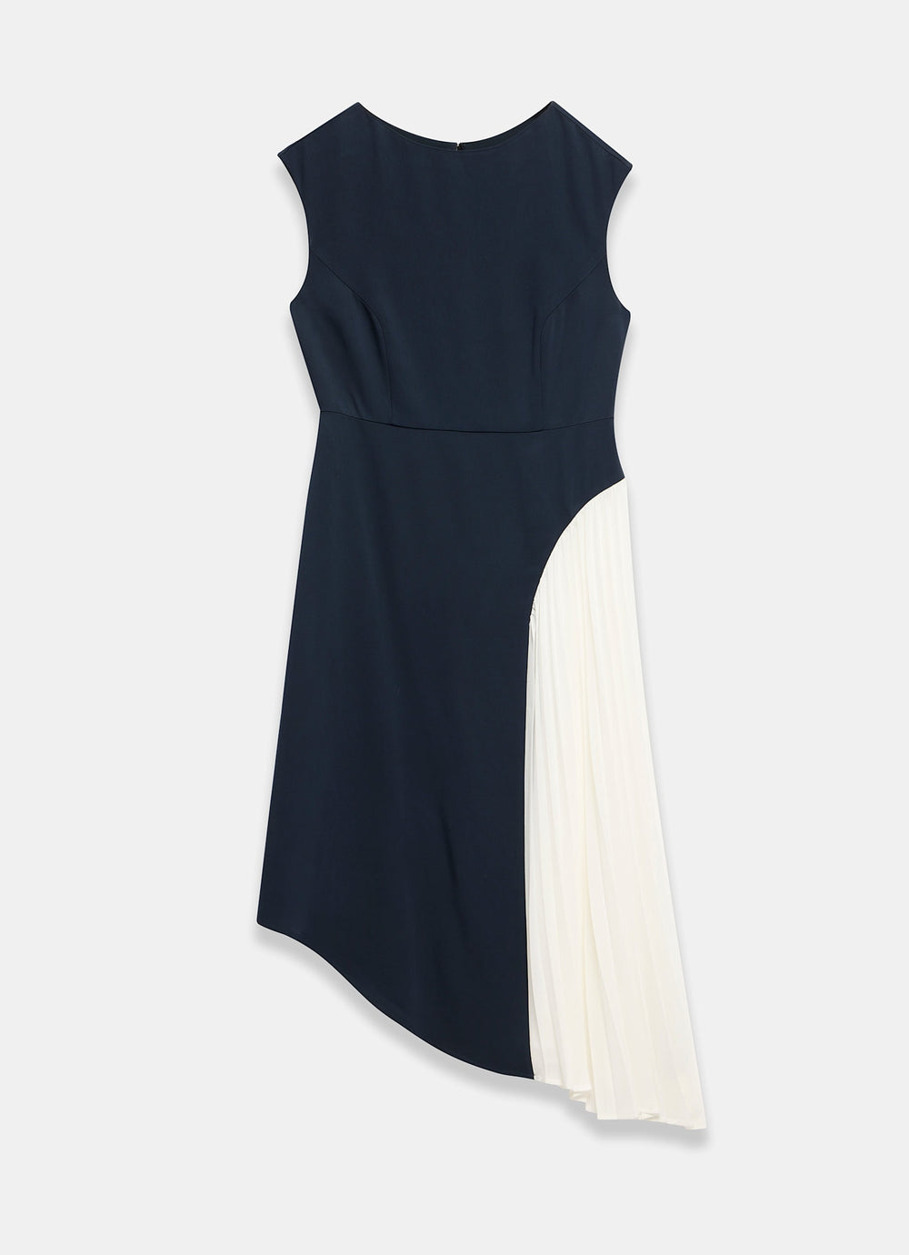 Navy Contrast Pleat Maxi Dress – Mint Velvet
