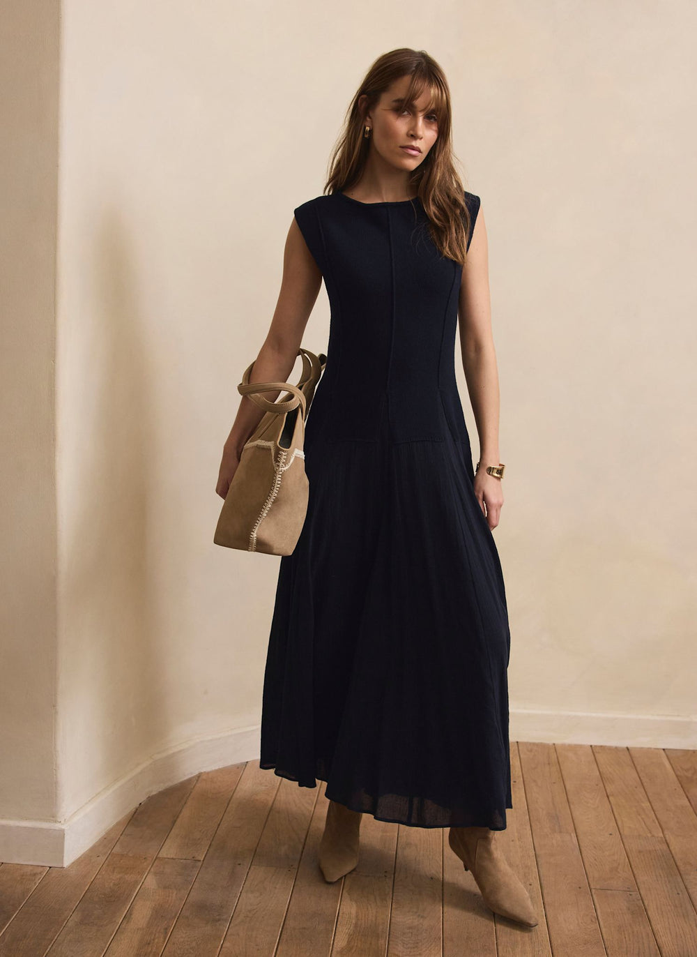 Navy Cotton Blend Drop Waist Maxi Dress Mint Velvet Navy Cotton Blend Drop Waist Maxi Dress Mint Velvet