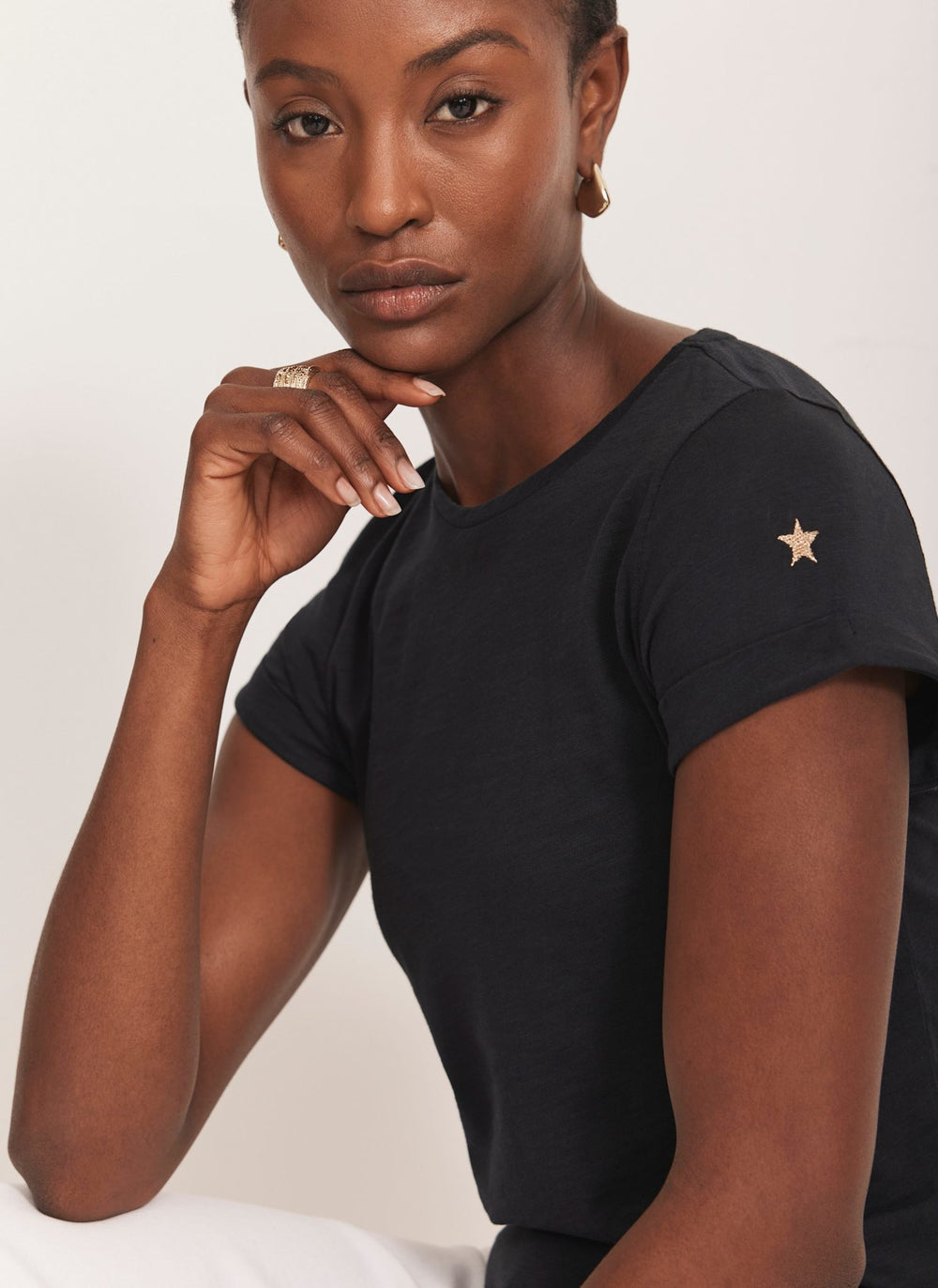 Navy Cotton Star T-Shirt