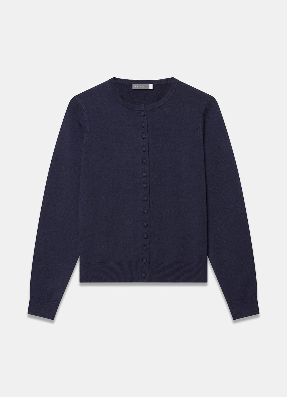 Navy Fine Knit Cardigan