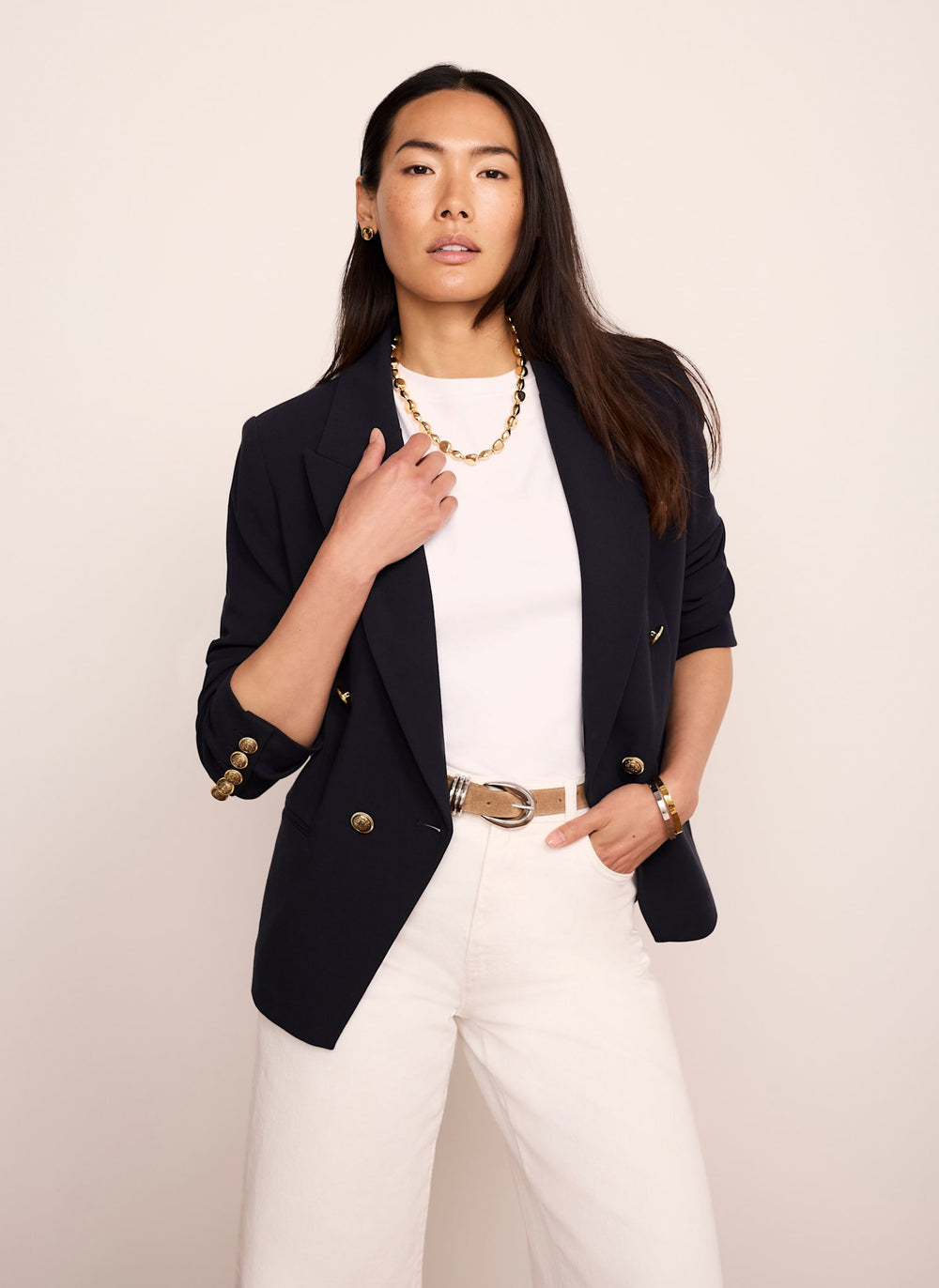 Navy Double Breasted Blazer