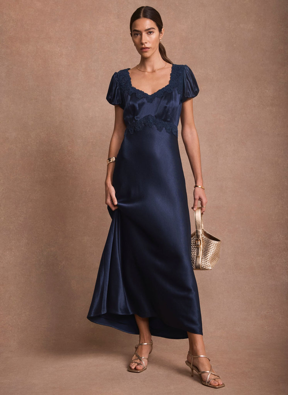 chinese dress ladies Navy Velvet Mermaid Lace Up Back Prom Dresses, CP0116 Custom Size(Leaving A note) / As Pic main image 1