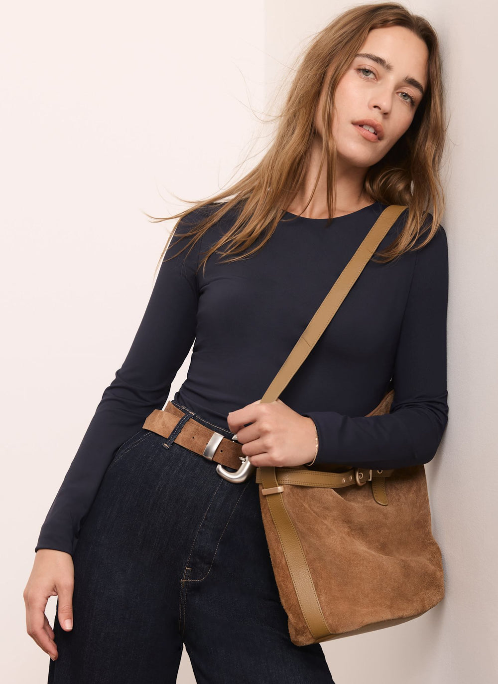 Navy Long Sleeve Top