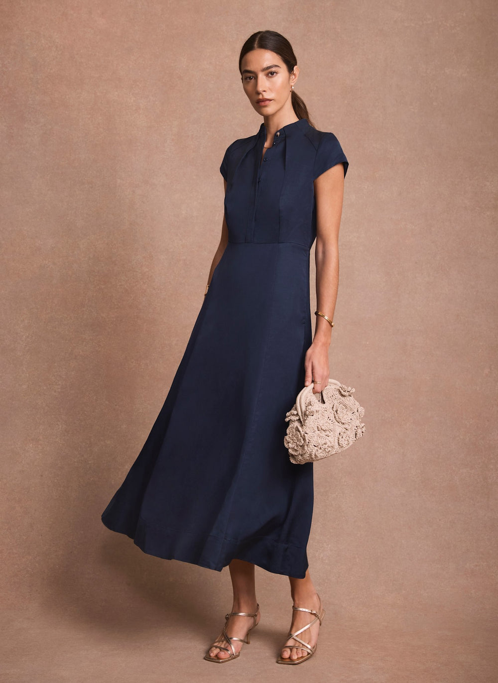 Navy Midi Shirt Dress – Mint Velvet
