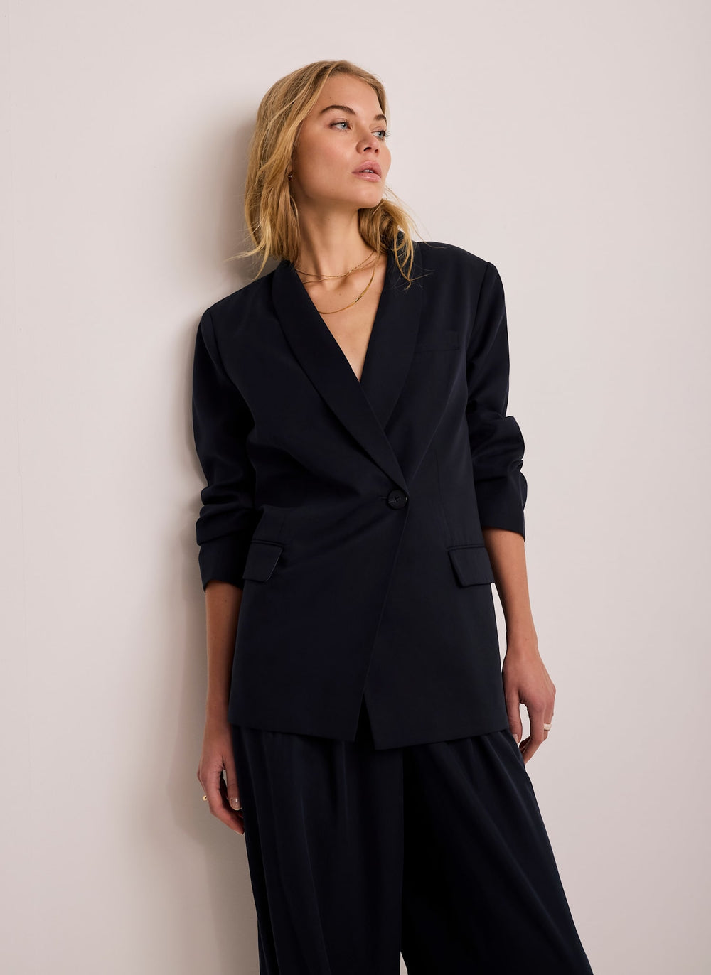Navy Single Breasted Blazer