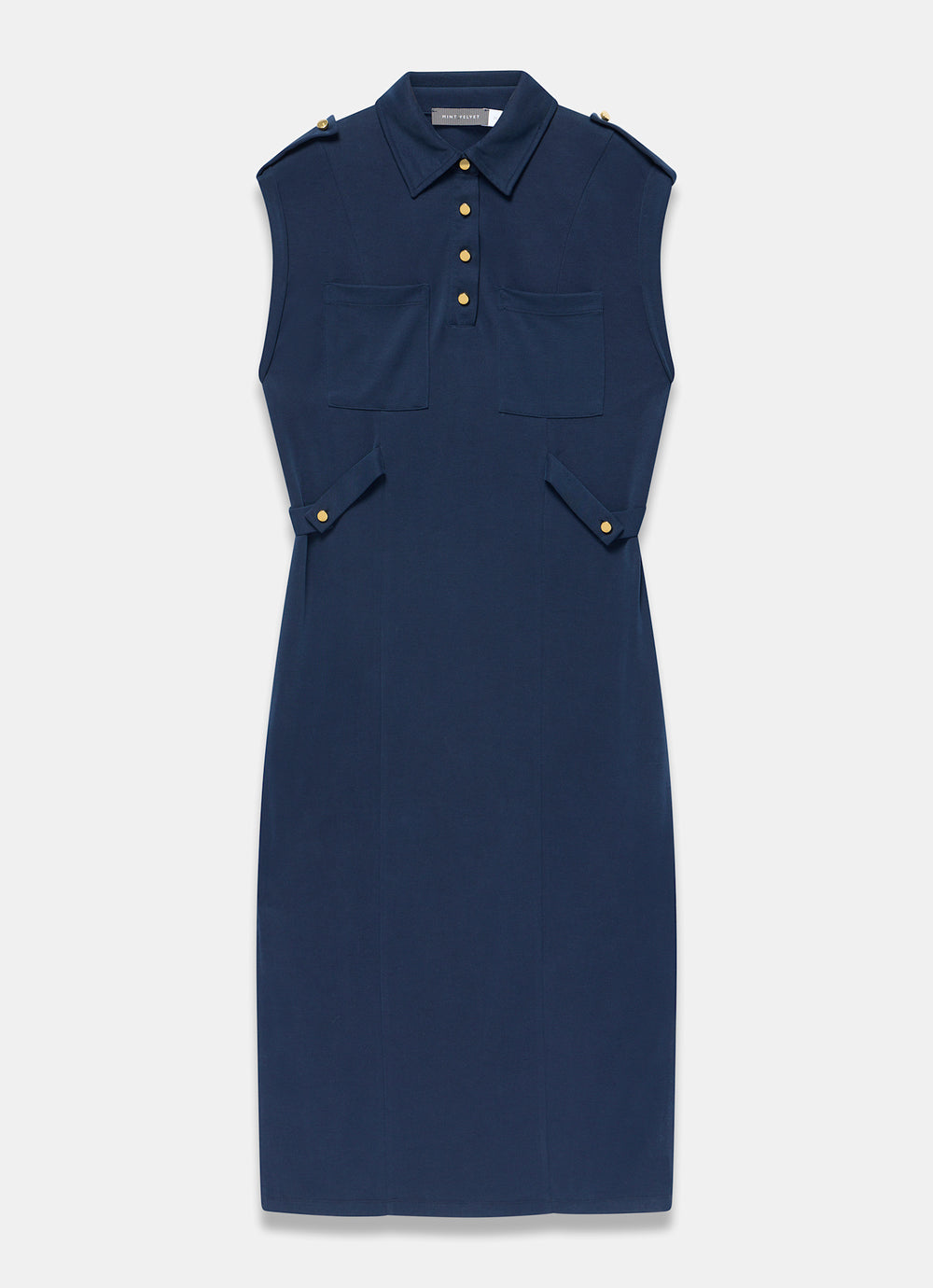 Navy Utility Midi Dress – Mint Velvet