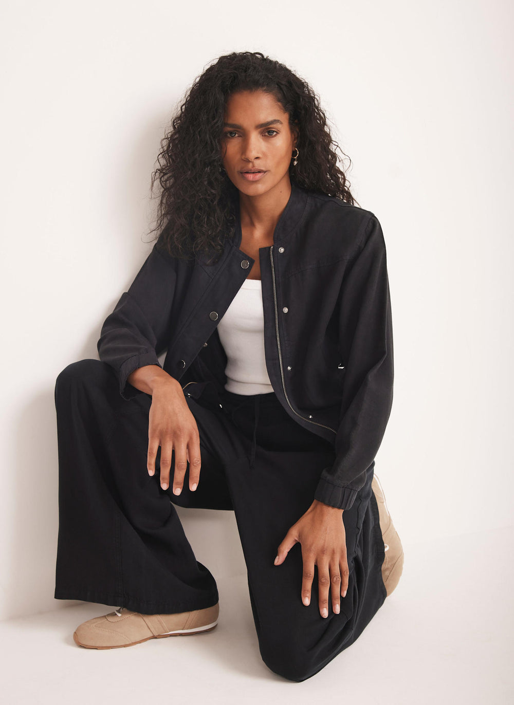 Navy Washed Bomber Jacket