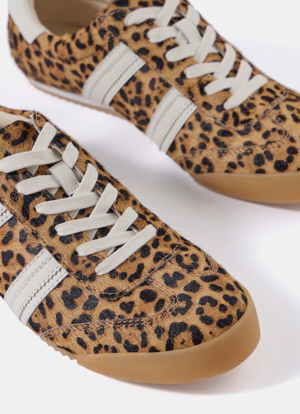 Nelle Leopard Print Textured Trainers