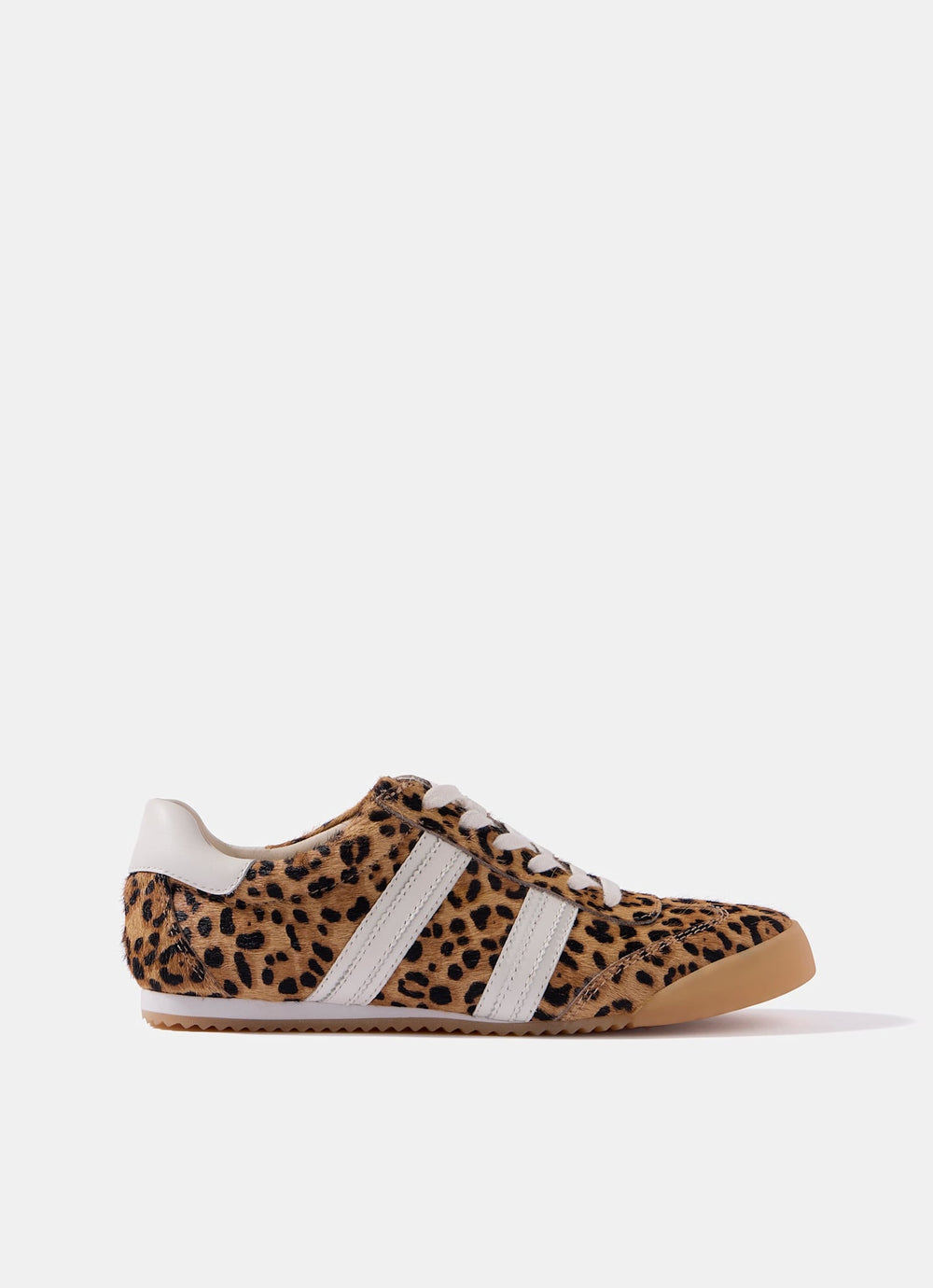 Nelle Leopard Print Textured Trainers