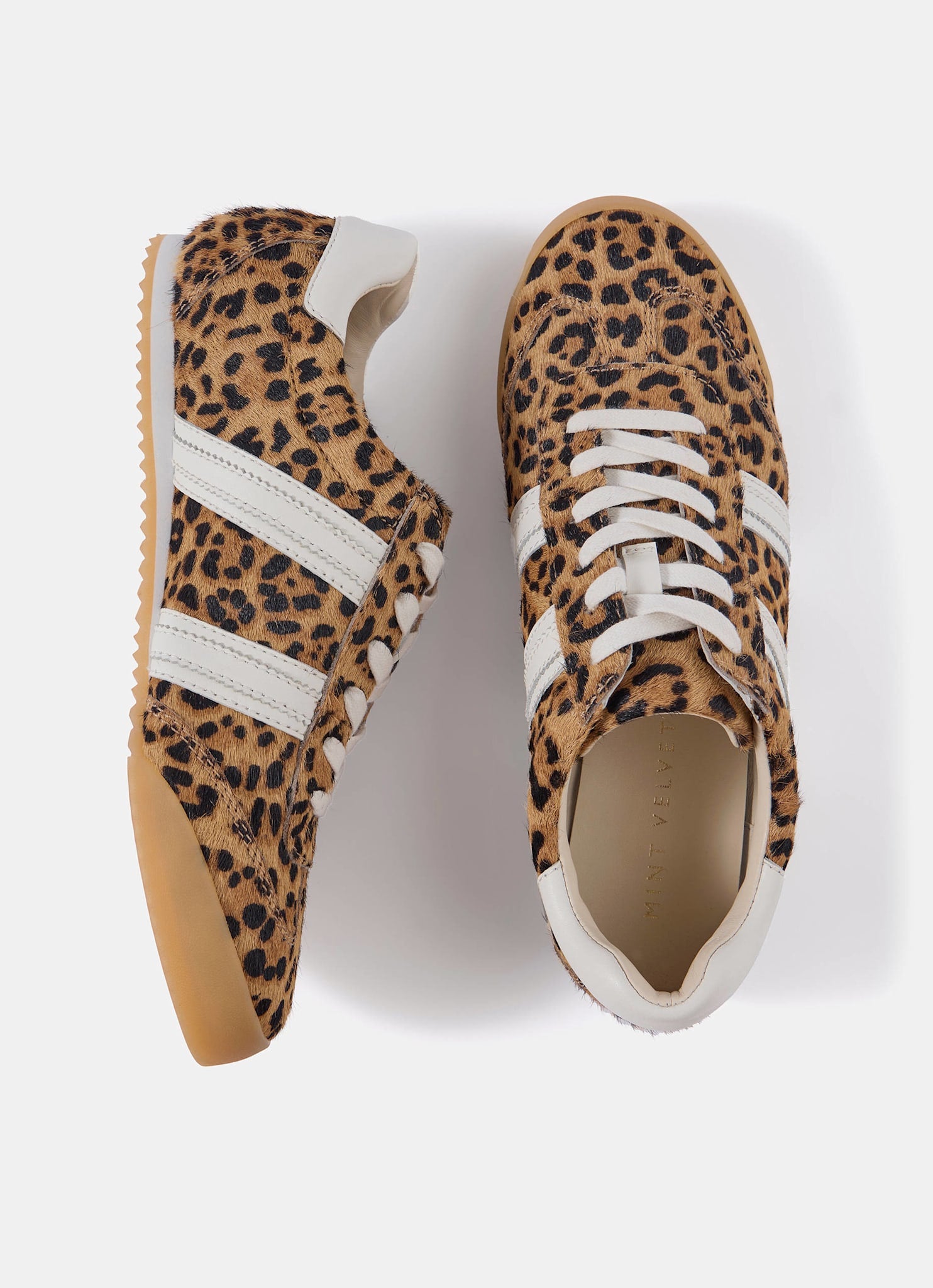 Mint Velvet Nelle Leopard Print Textured Trainers