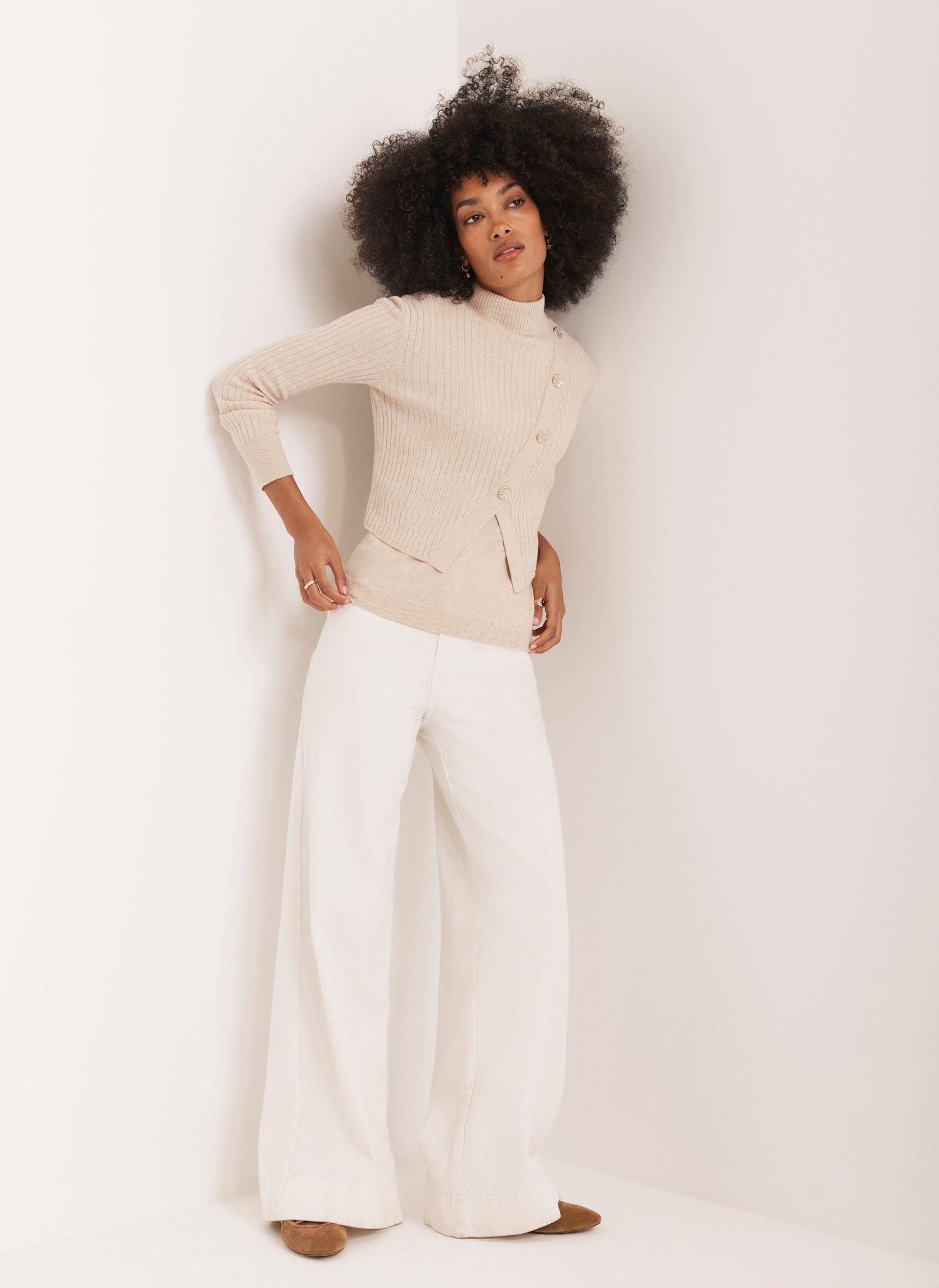 Neutral Double Layer Ribbed Jumper Mint Velvet Neutral Double Layer Ribbed Jumper Mint Velvet