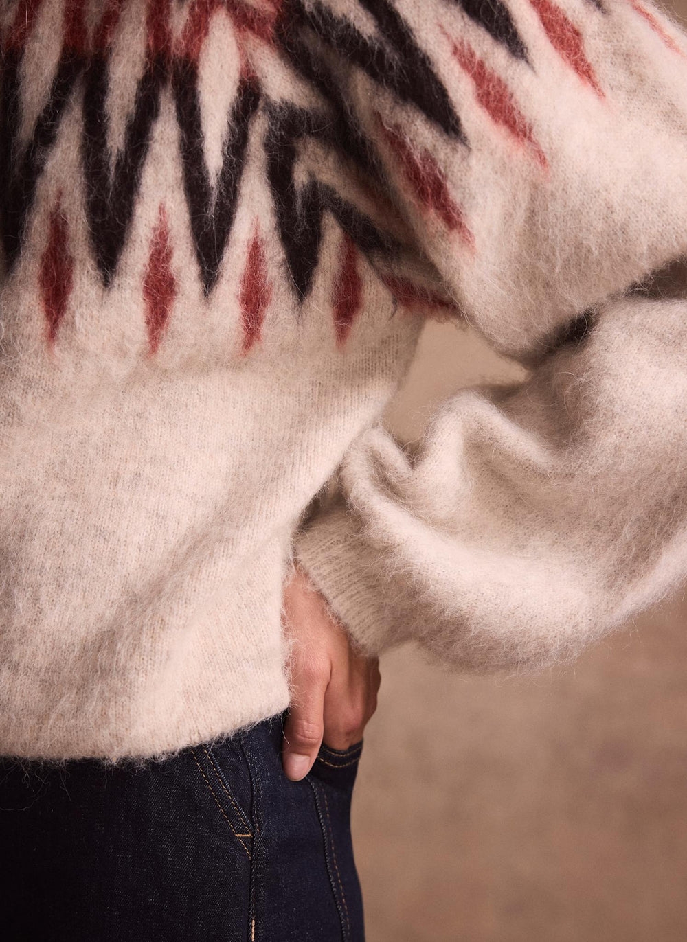 Neutral Fair Isle Knit Jumper