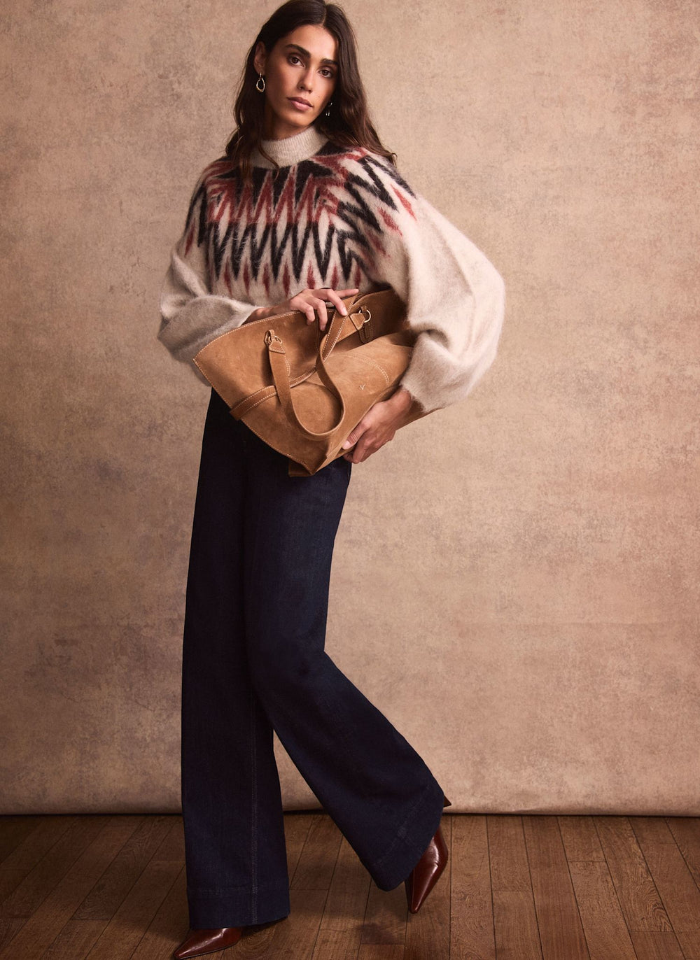 Neutral Fair Isle Knit Jumper