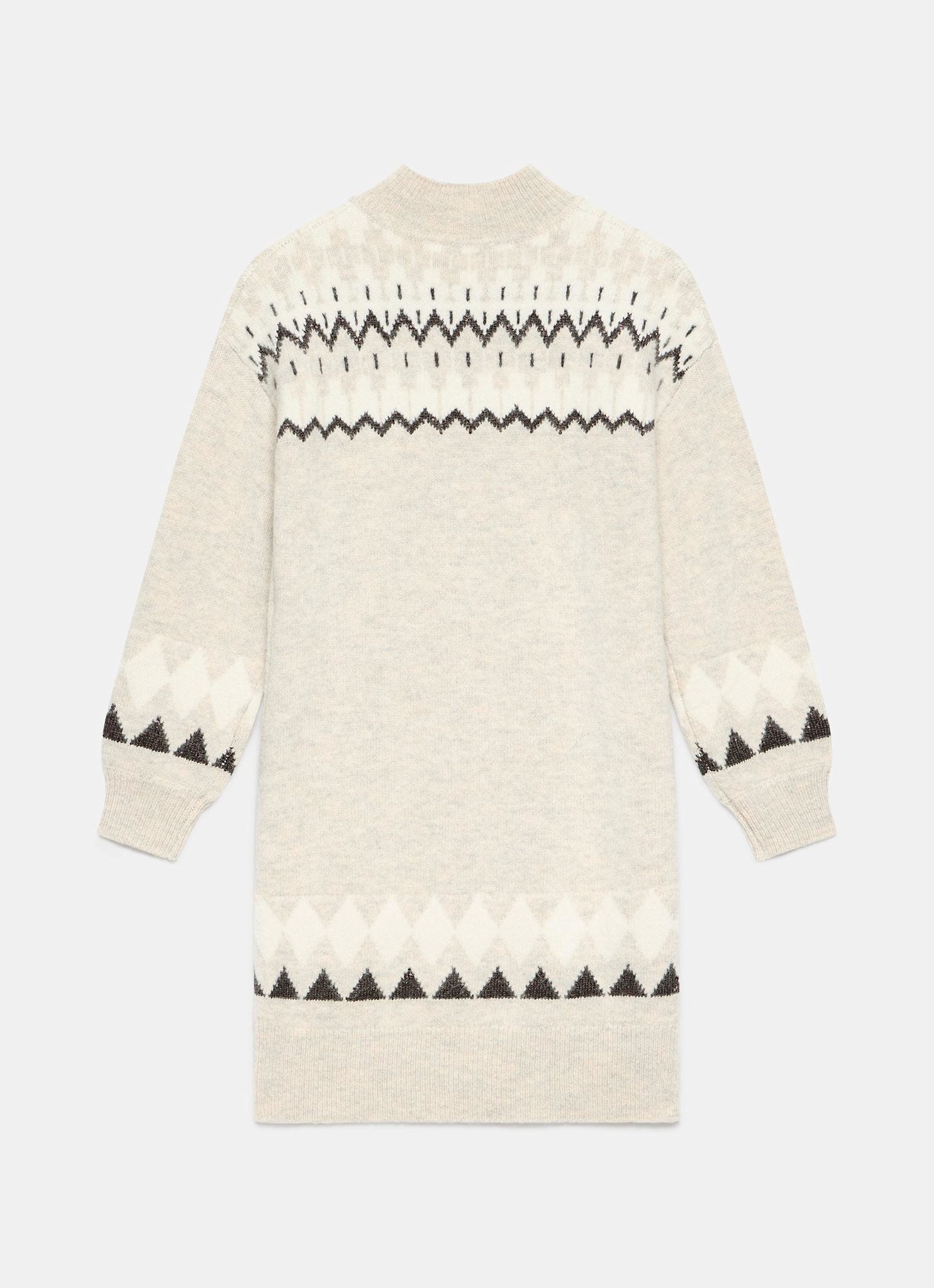 ♡Heart Fair Isle Knit Mini Dress♡ Neutral Fair Isle Knit Mini Dress – Mint Velvet