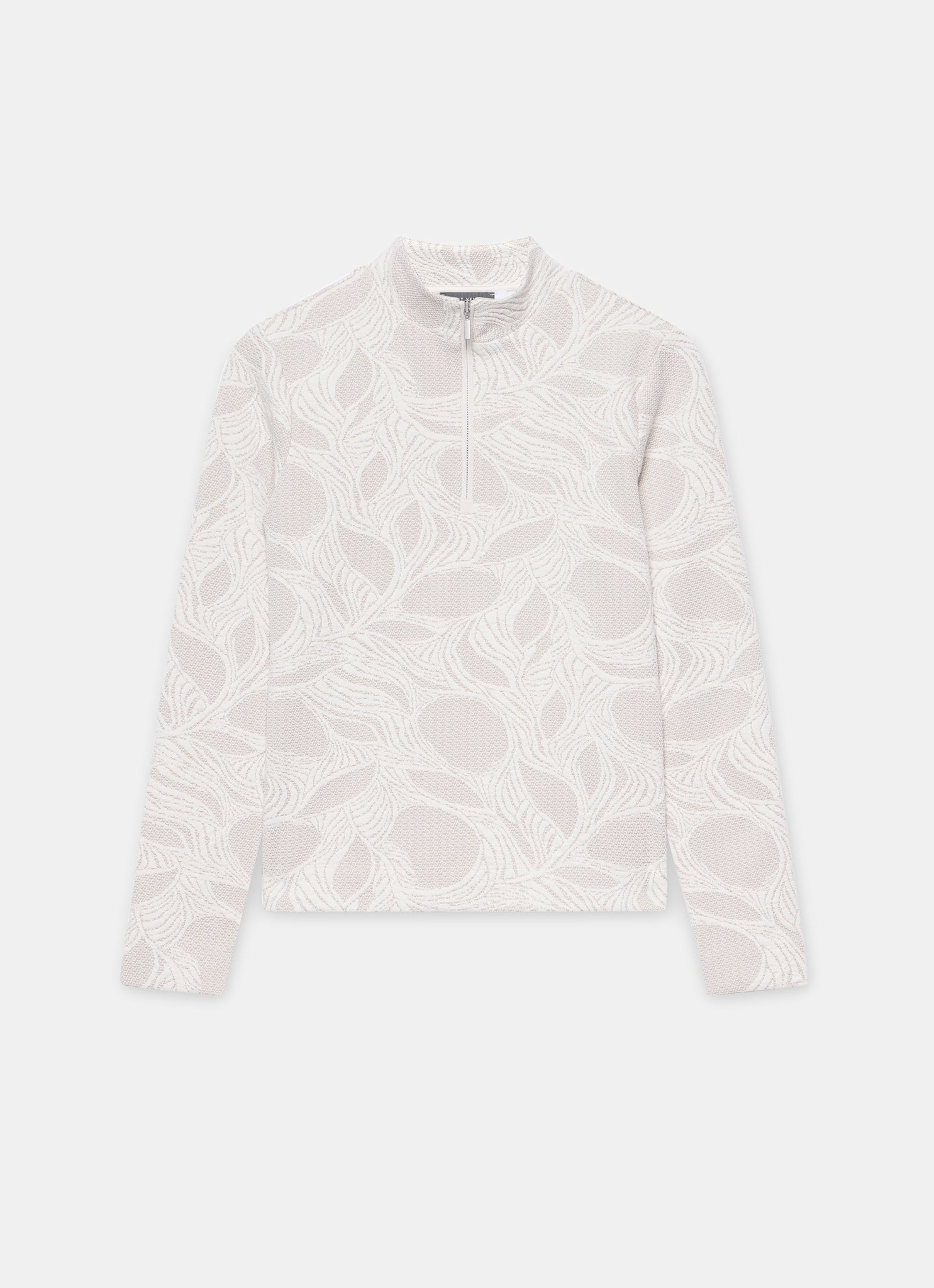 Neutral Jacquard Long Sleeve Top – Mint Velvet