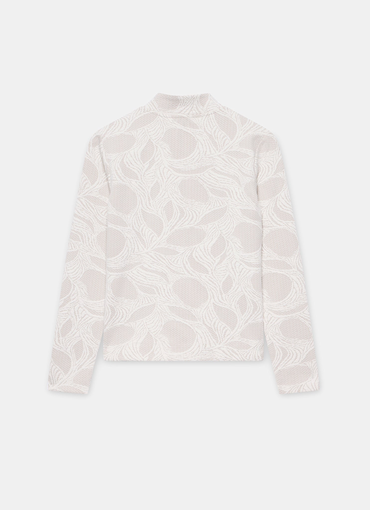 Neutral Jacquard Long Sleeve Top – Mint Velvet