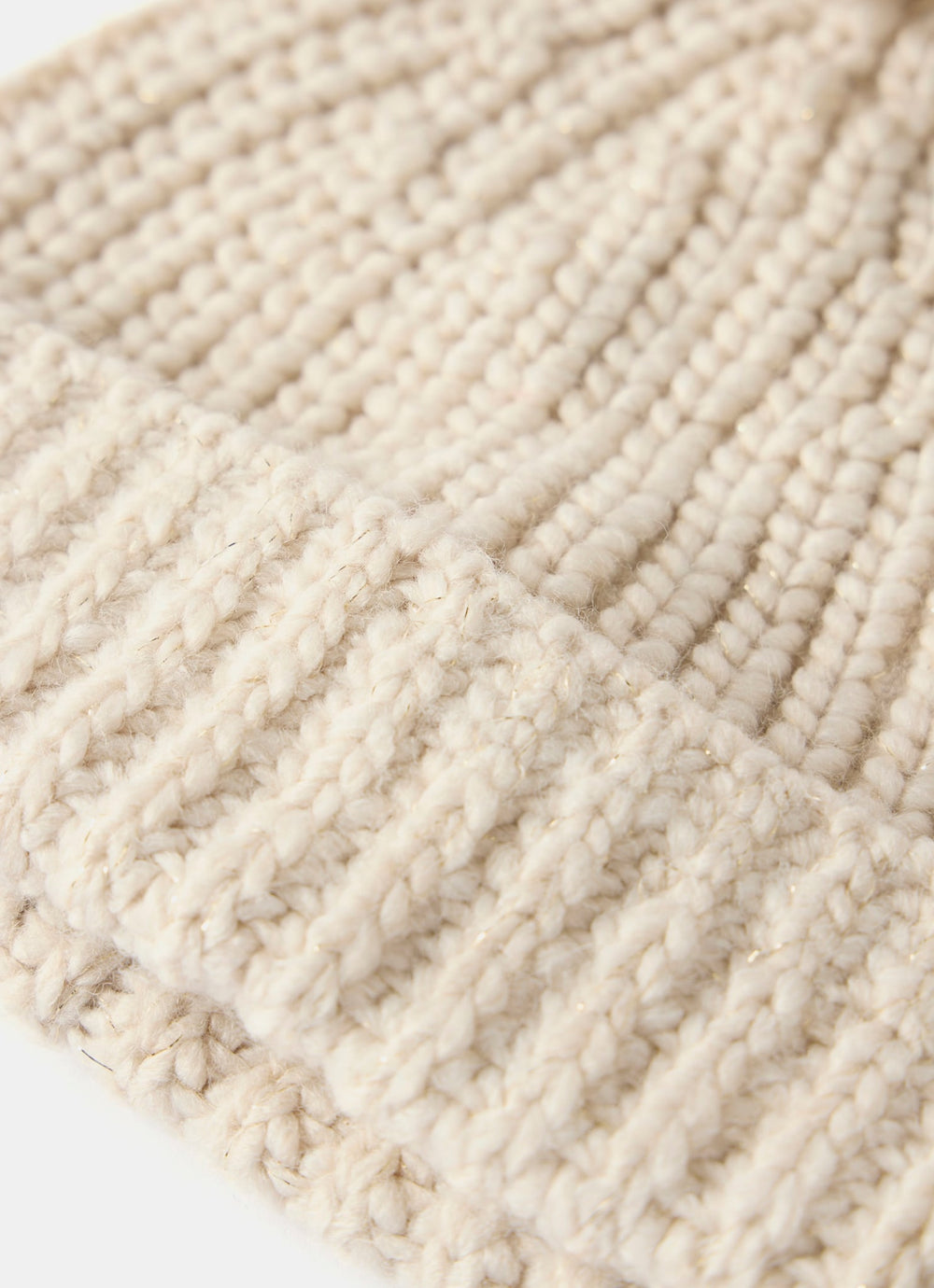 Neutral Knit Pom Pom Hat