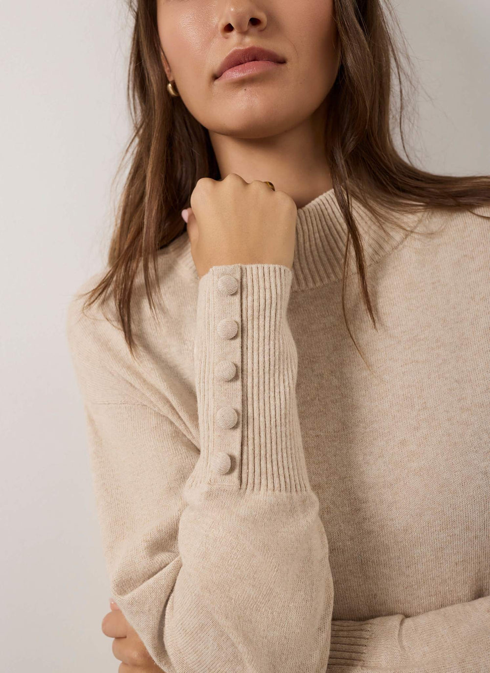 Neutral Scarf Detail Jumper