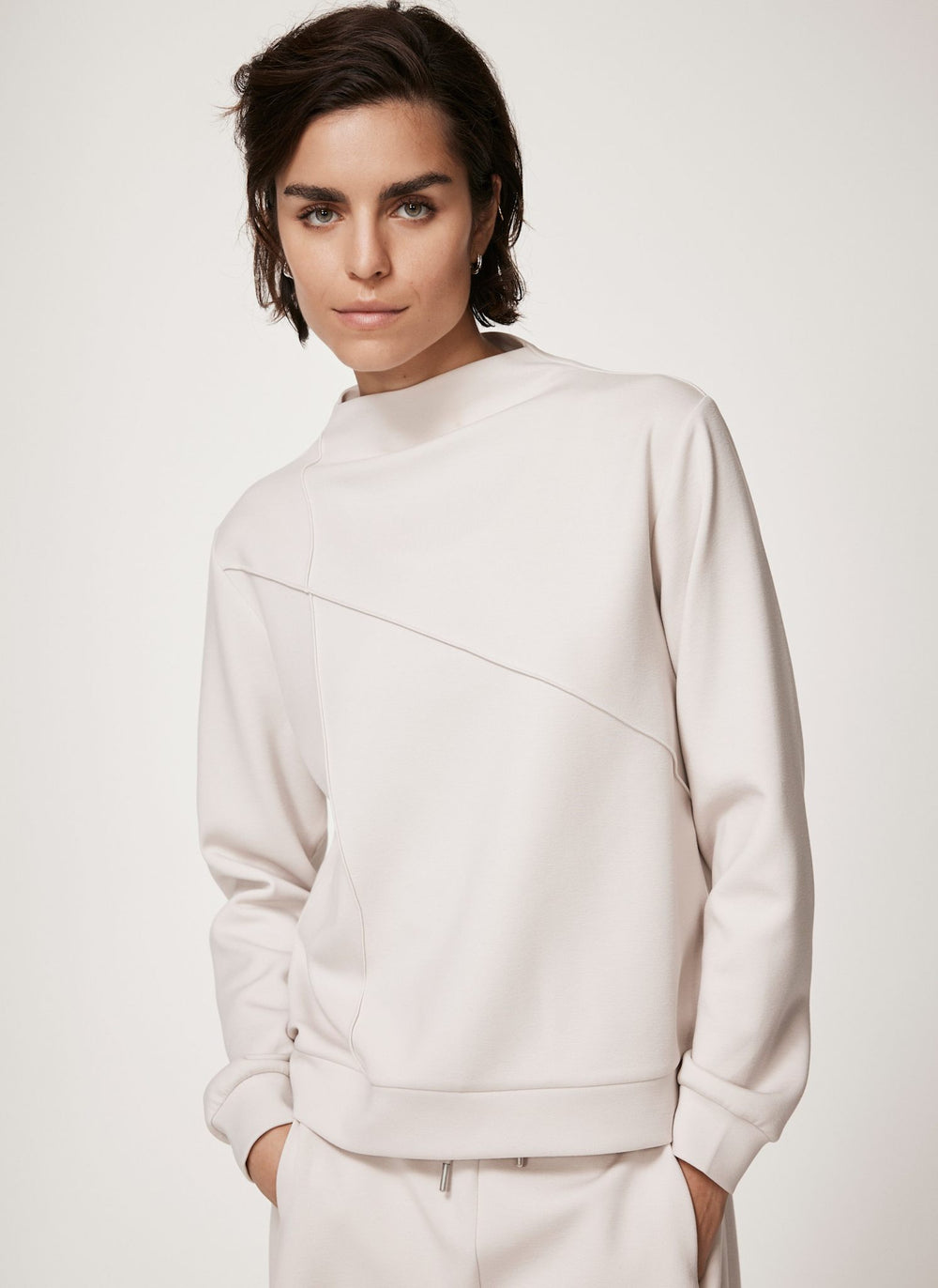 Neutral High Neck Softluxe Sweatshirt