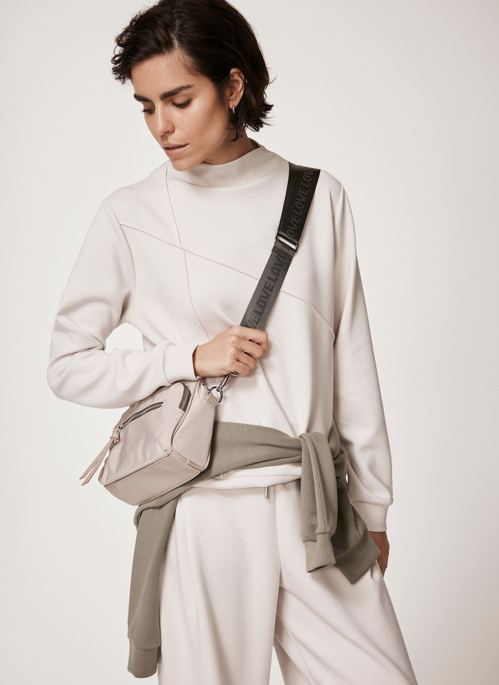 Neutral High Neck Softluxe Sweatshirt