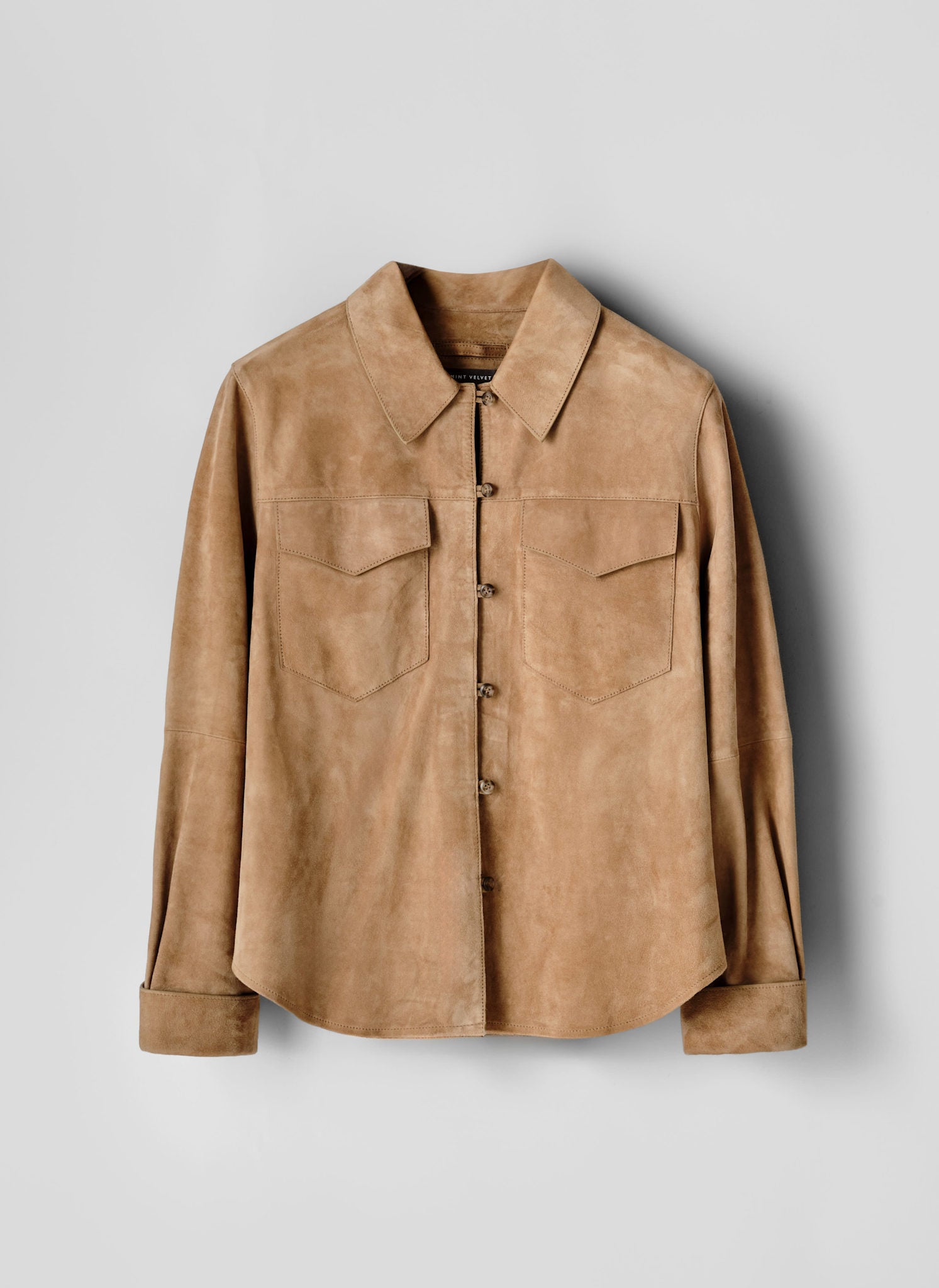 Neutral Suede Shirt – Mint Velvet