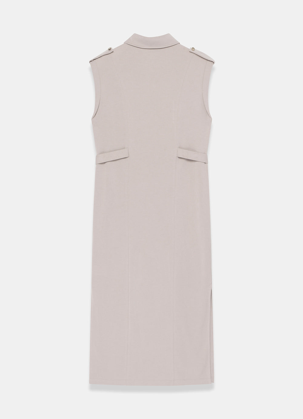 Mint Velvet Neutral Jersey Utility Midi Dress | Size XS | Neutral