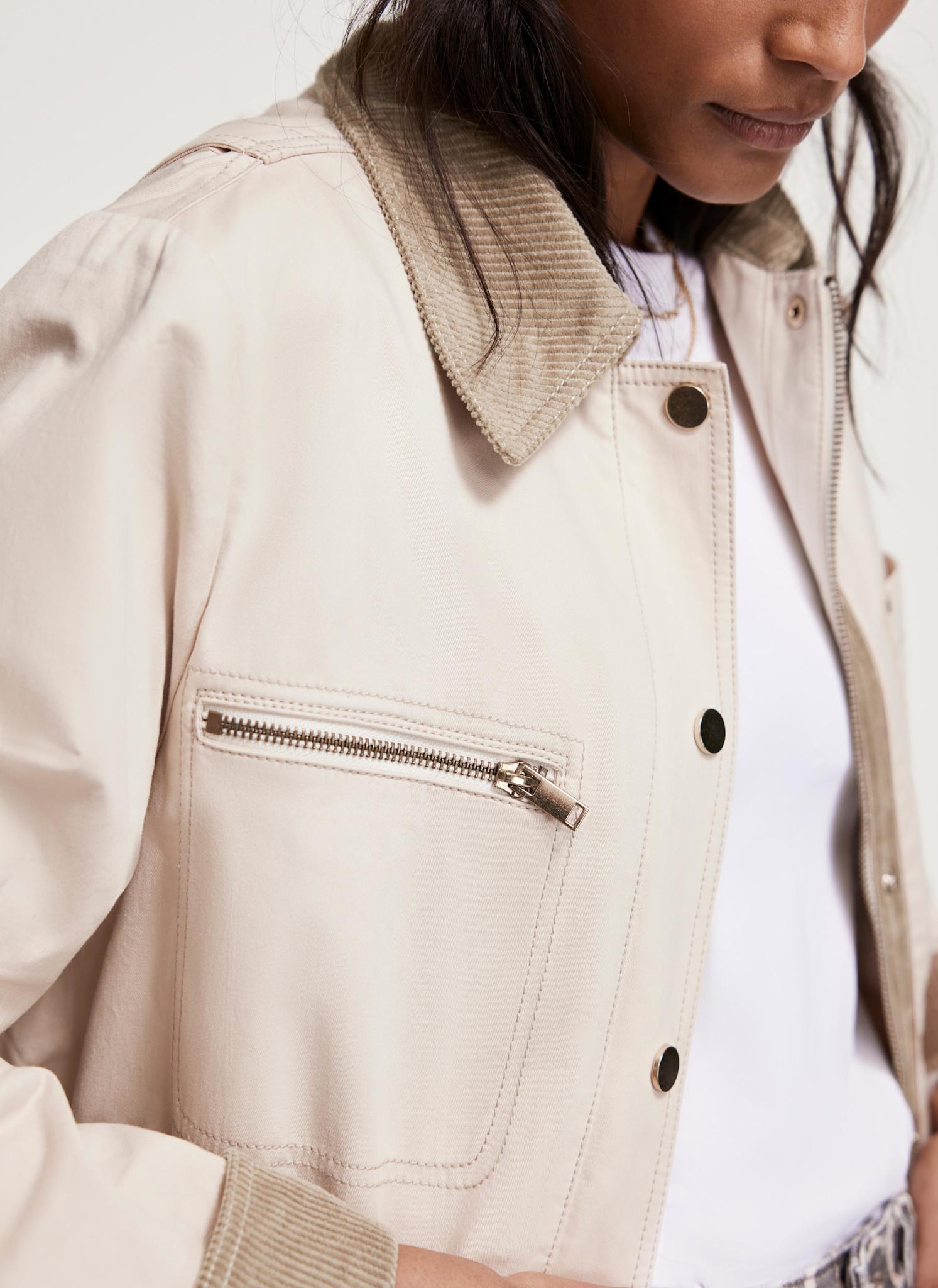 Neutral Washed Barn Jacket – Mint Velvet