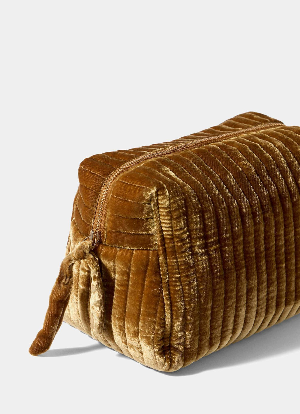 Gold Velvet Large Wash Bag