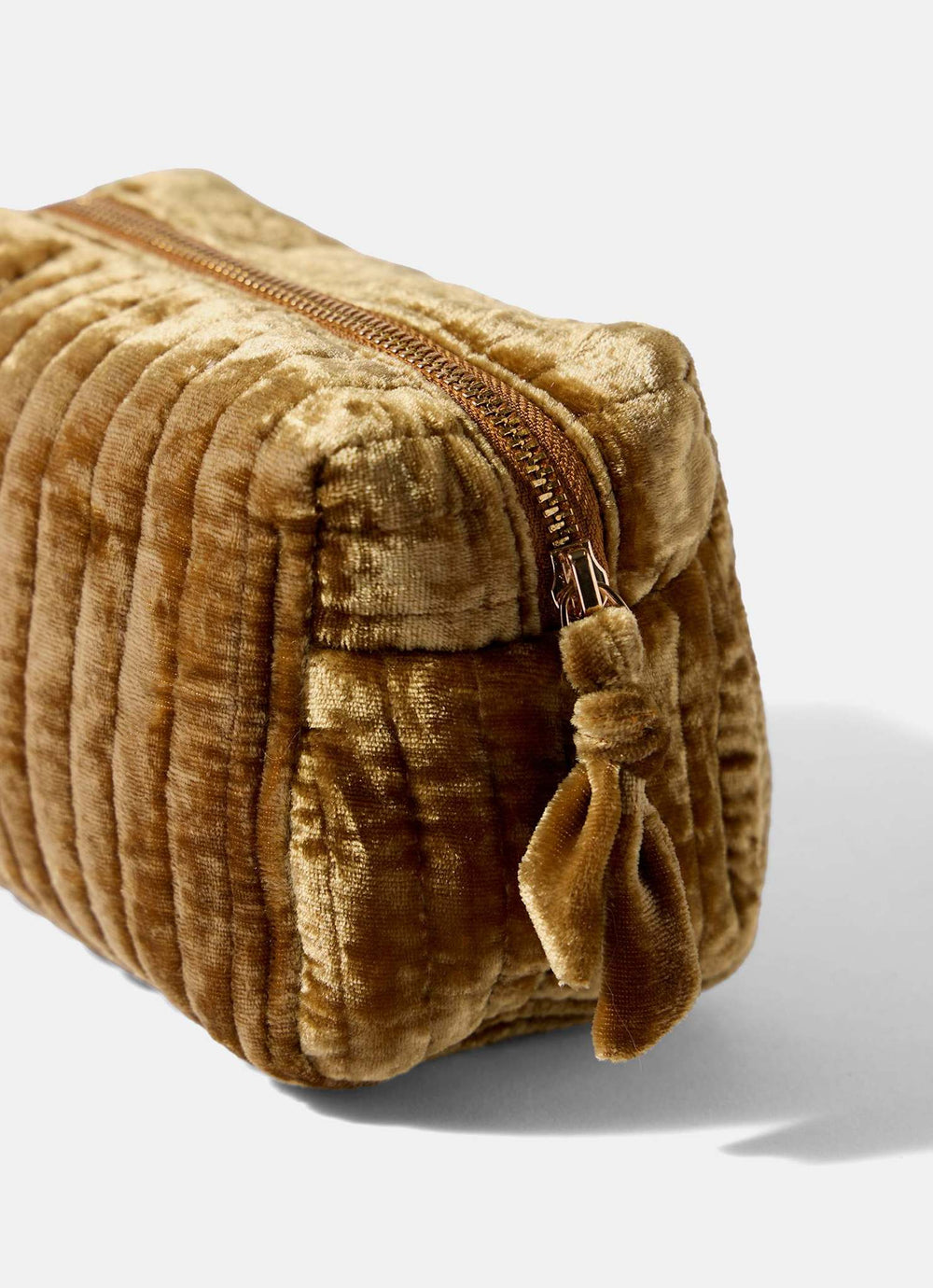 Gold Velvet Small Wash Bag