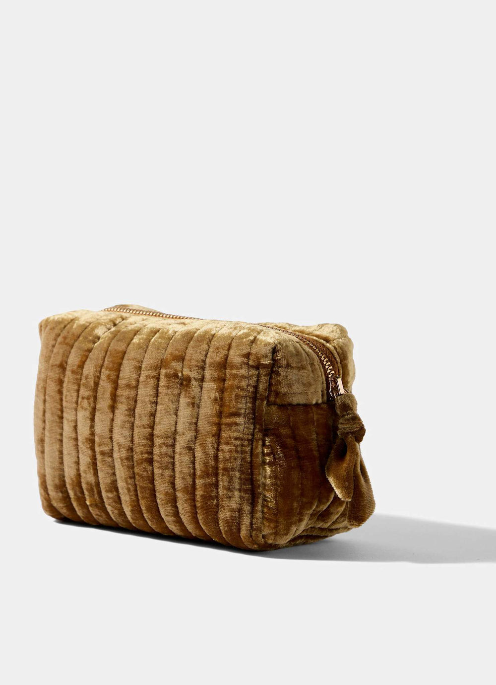 Gold Velvet Small Wash Bag