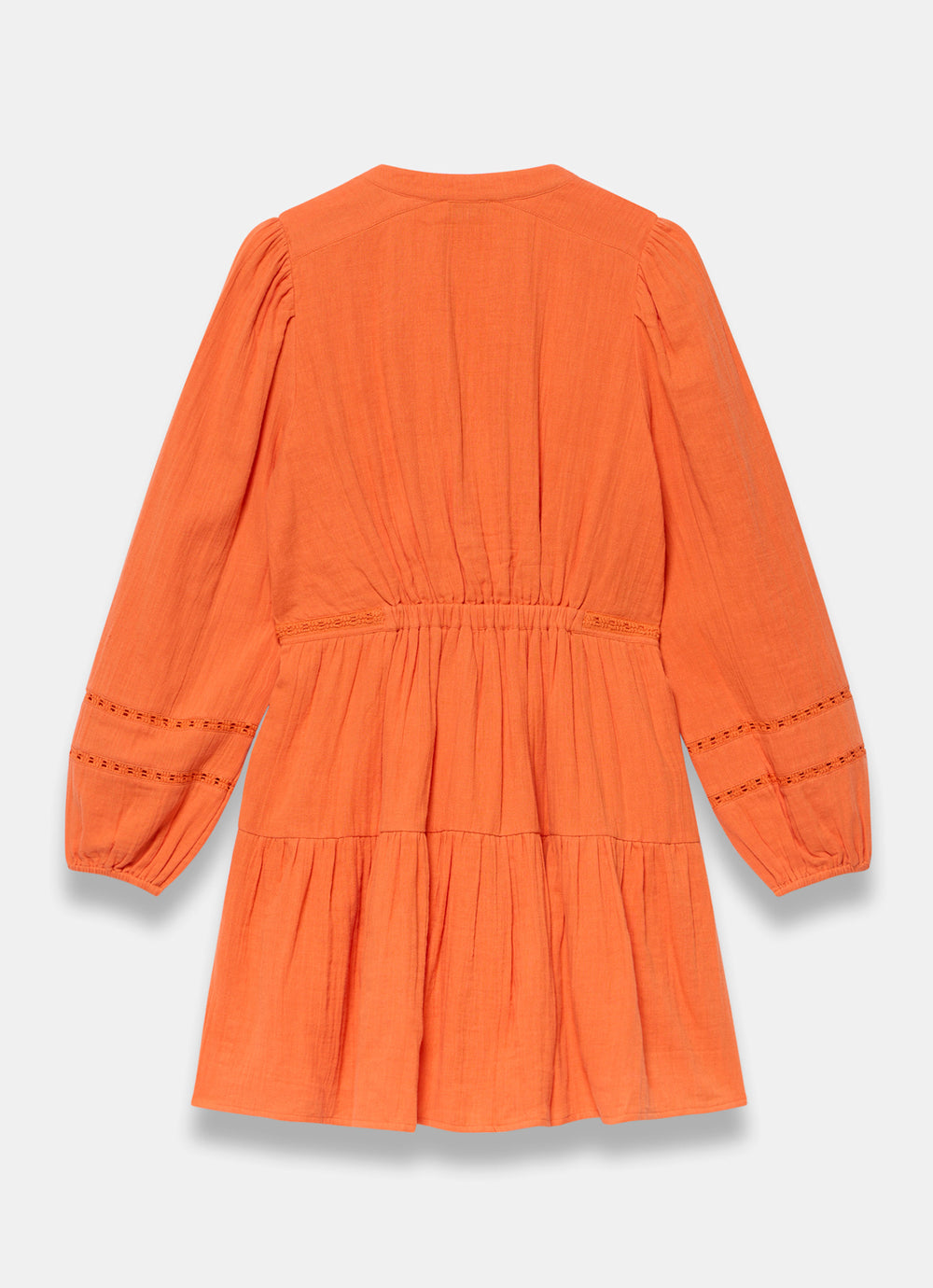 orange cheesecloth dress Womens Ro&Zo Orange Cheesecloth Frill Neck Mini Dress US 4