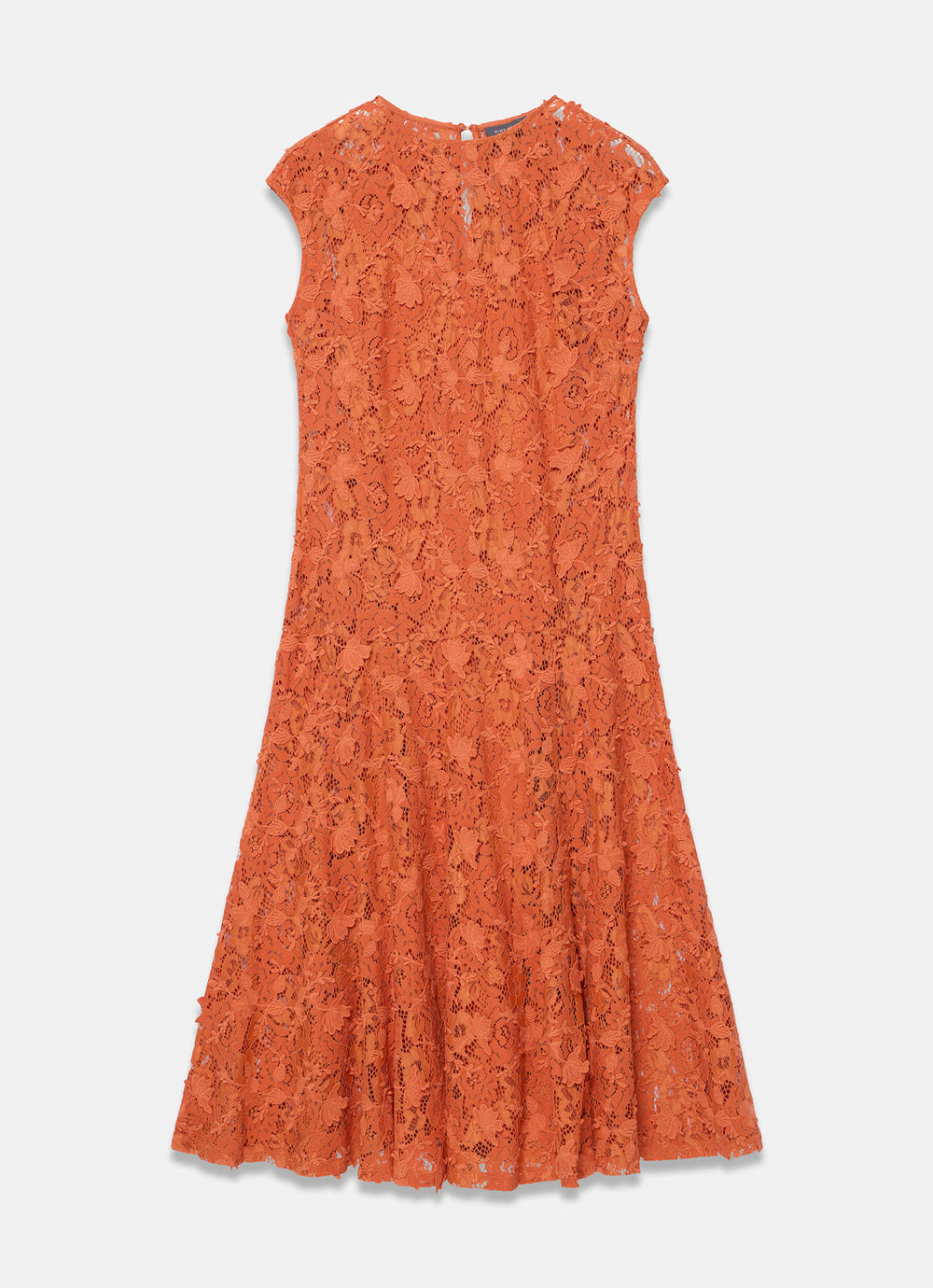 coral orange lace dress Coral Summer Stunner Cut-out Chiffon Maxi Dress XXL Ellae Lisque