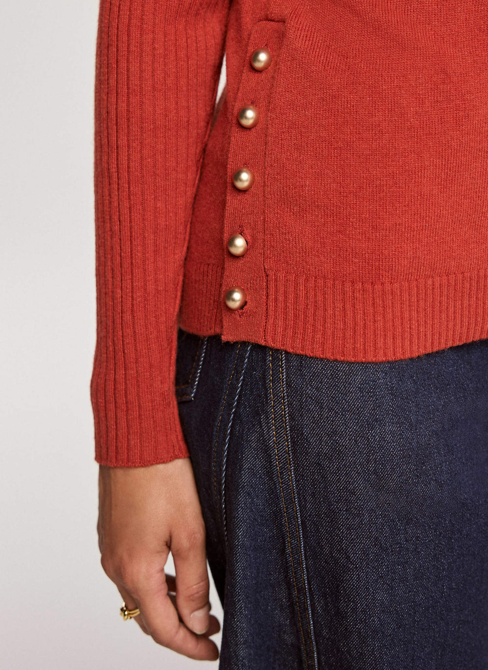 Orange Layered Knit Top