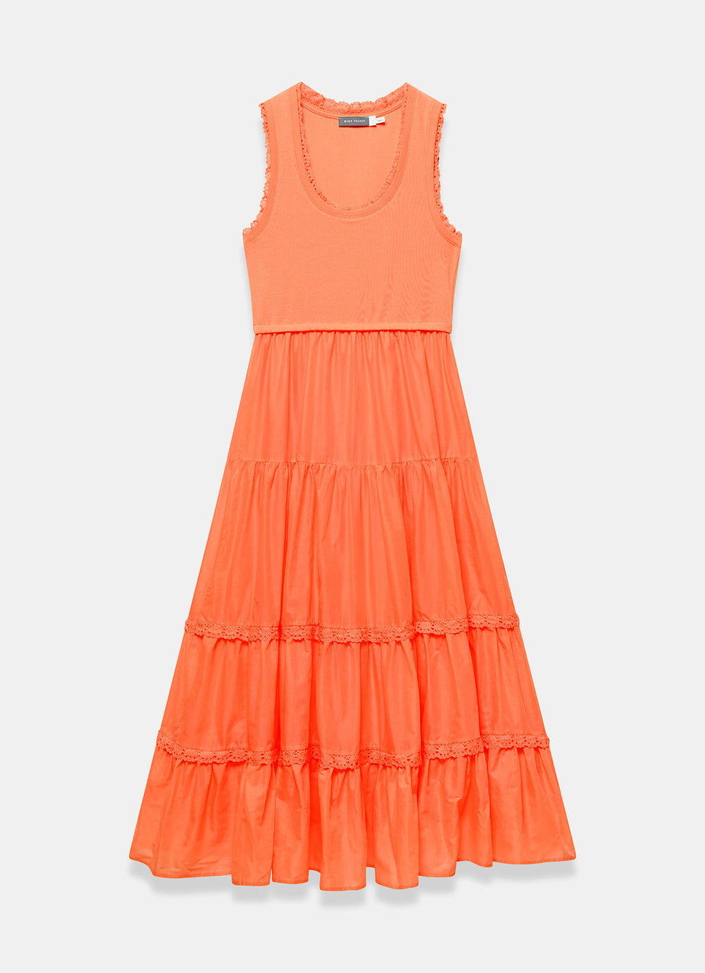 knee length dresses for ladies Belize Crochet Midi Dress Cover up- Orange main image 1