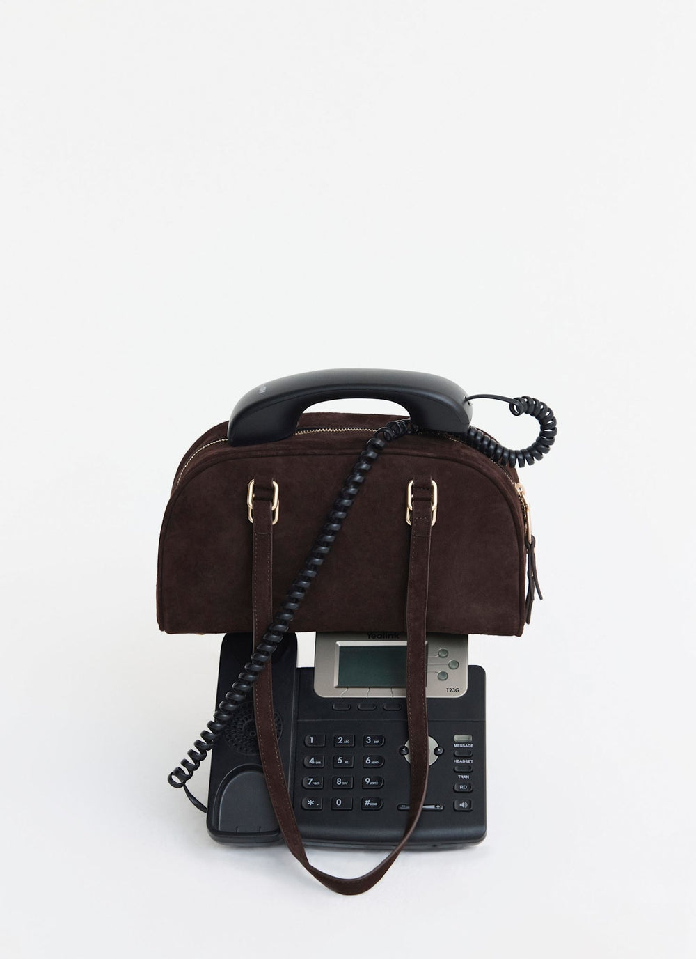 Otti Brown Suede Shoulder Bag