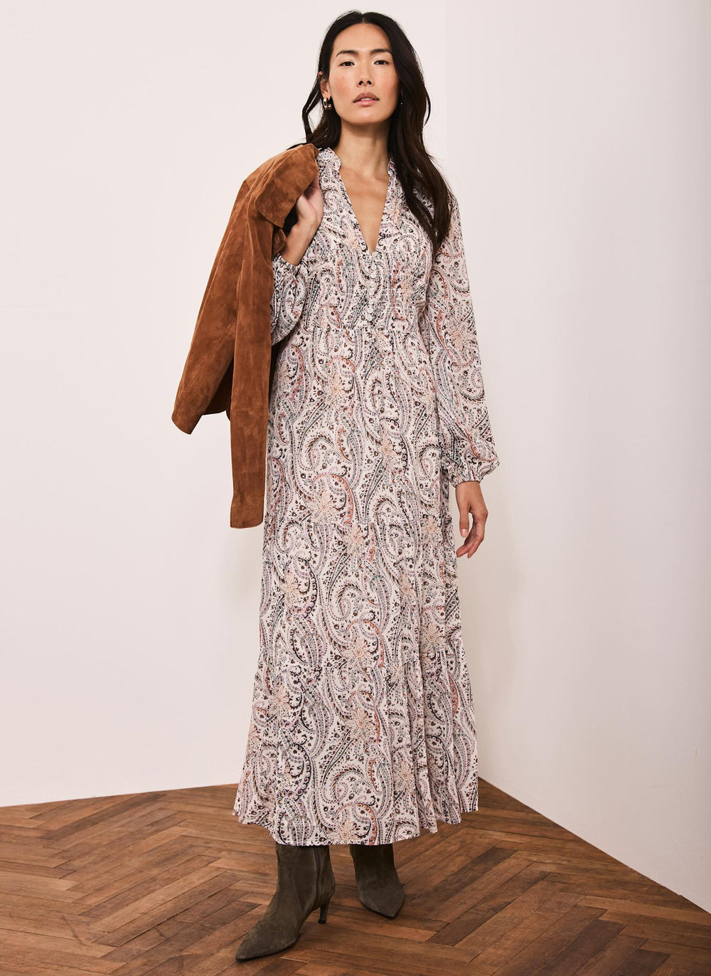 Paisley Print Boho Maxi Dress  Mint Velvet