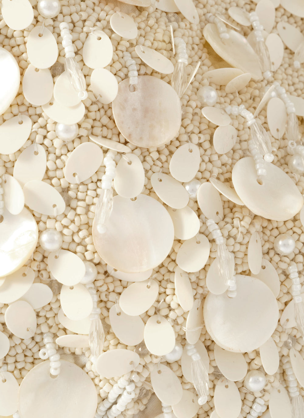 Cleo Cream Pearl Detail Shoulder Bag
