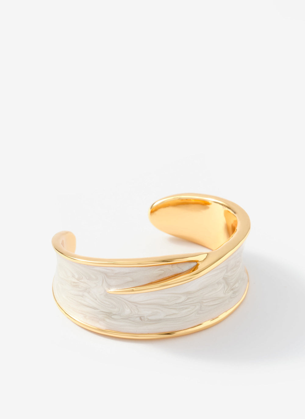 Gold Tone Pearlescent Bangle