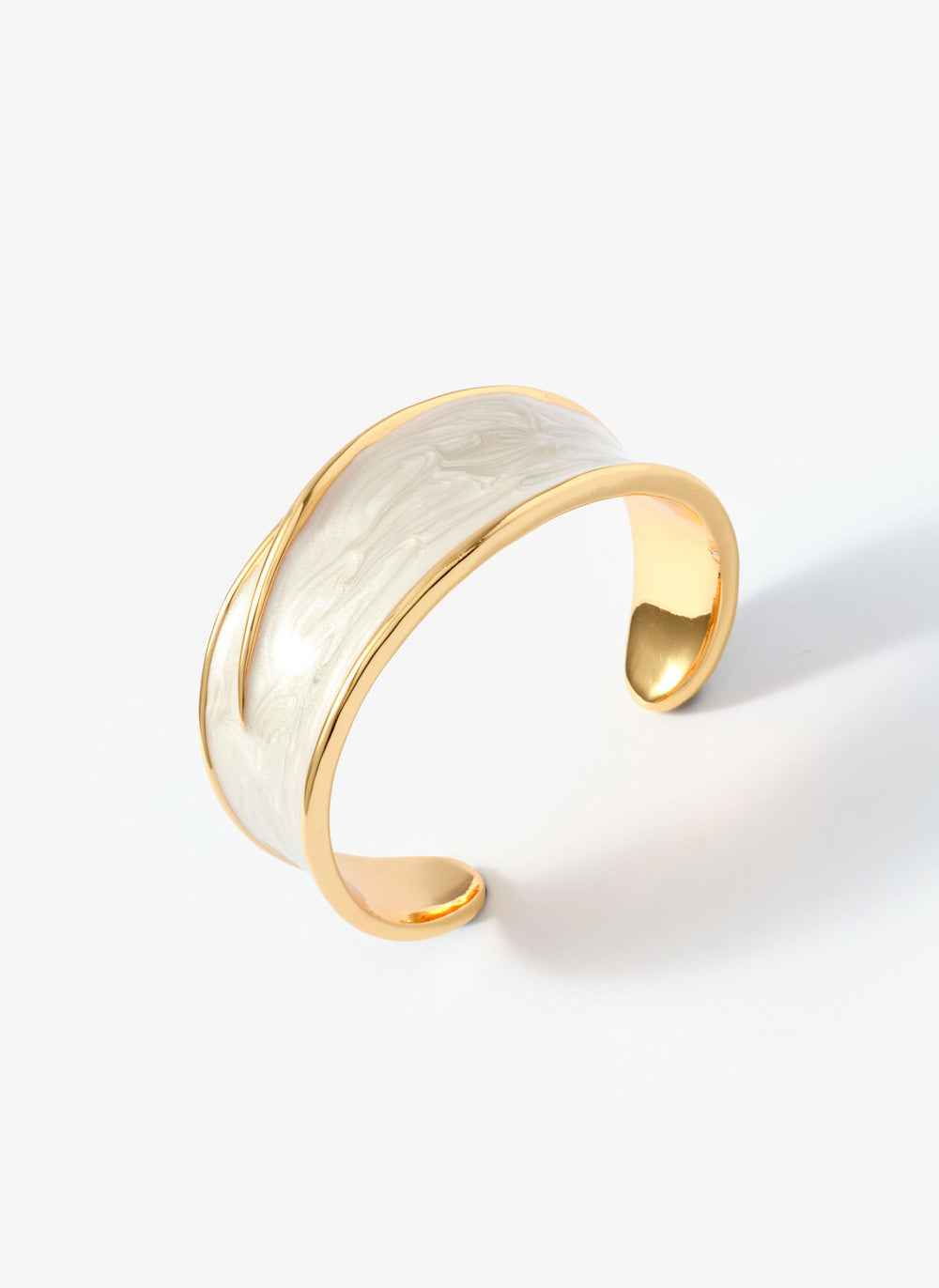Gold Tone Pearlescent Bangle