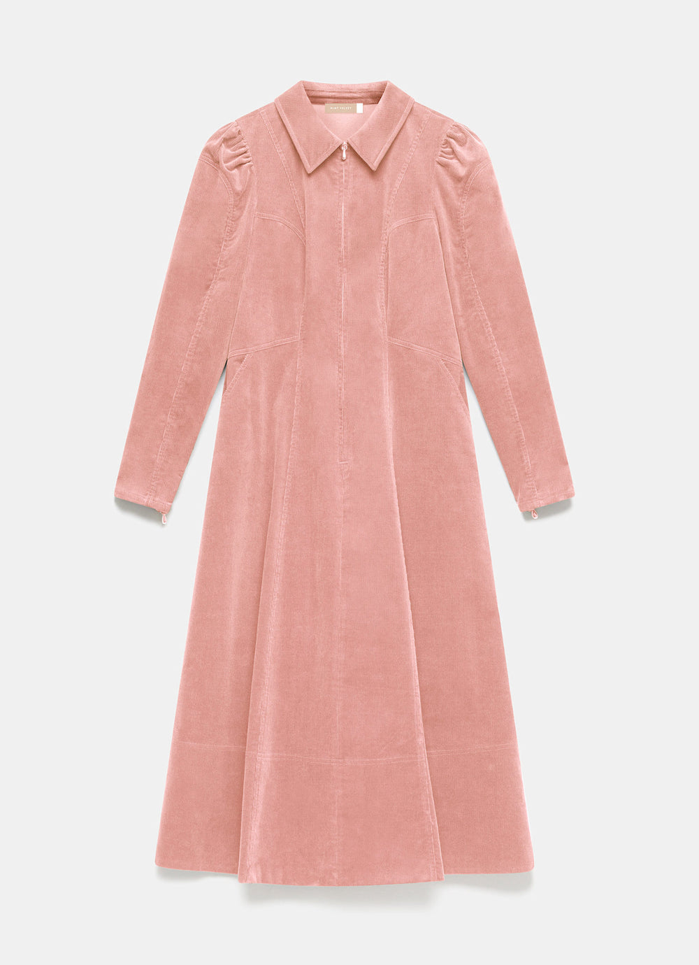 open lace back dress Pink Corduroy Midi Dress – Mint Velvet