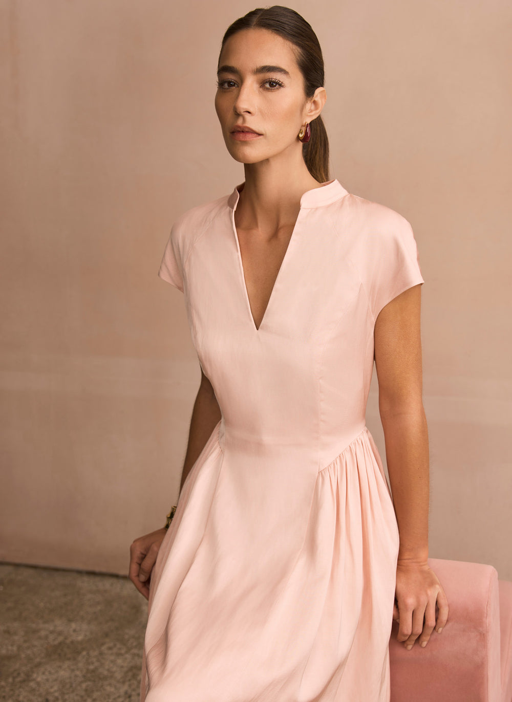 pink velvet ruched dress Pink Velvet Ruched Dress