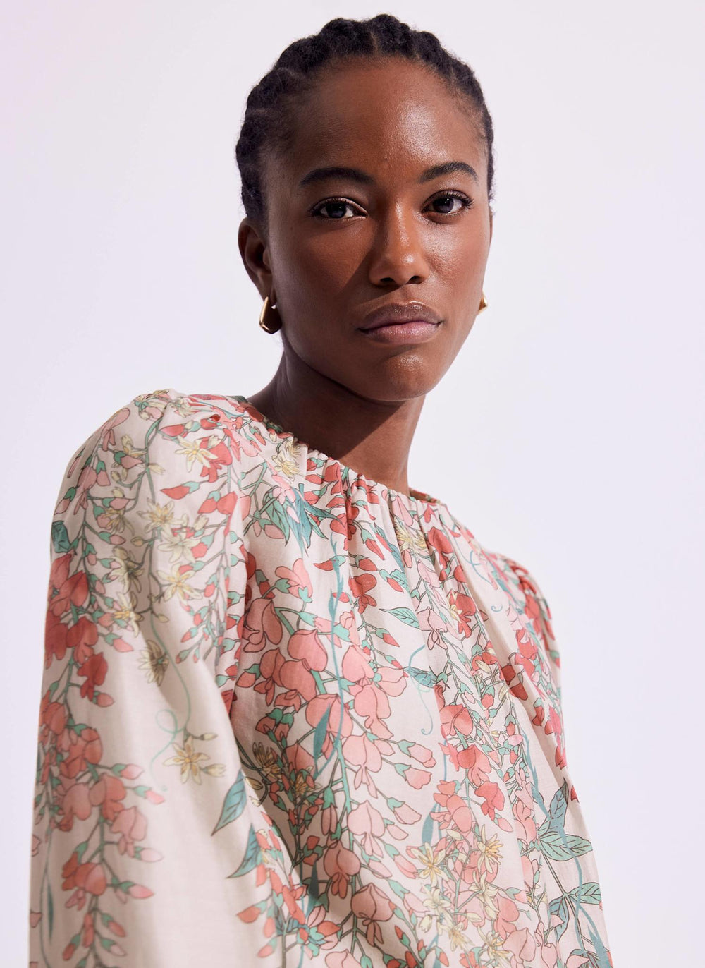 Pink Floral Print Top