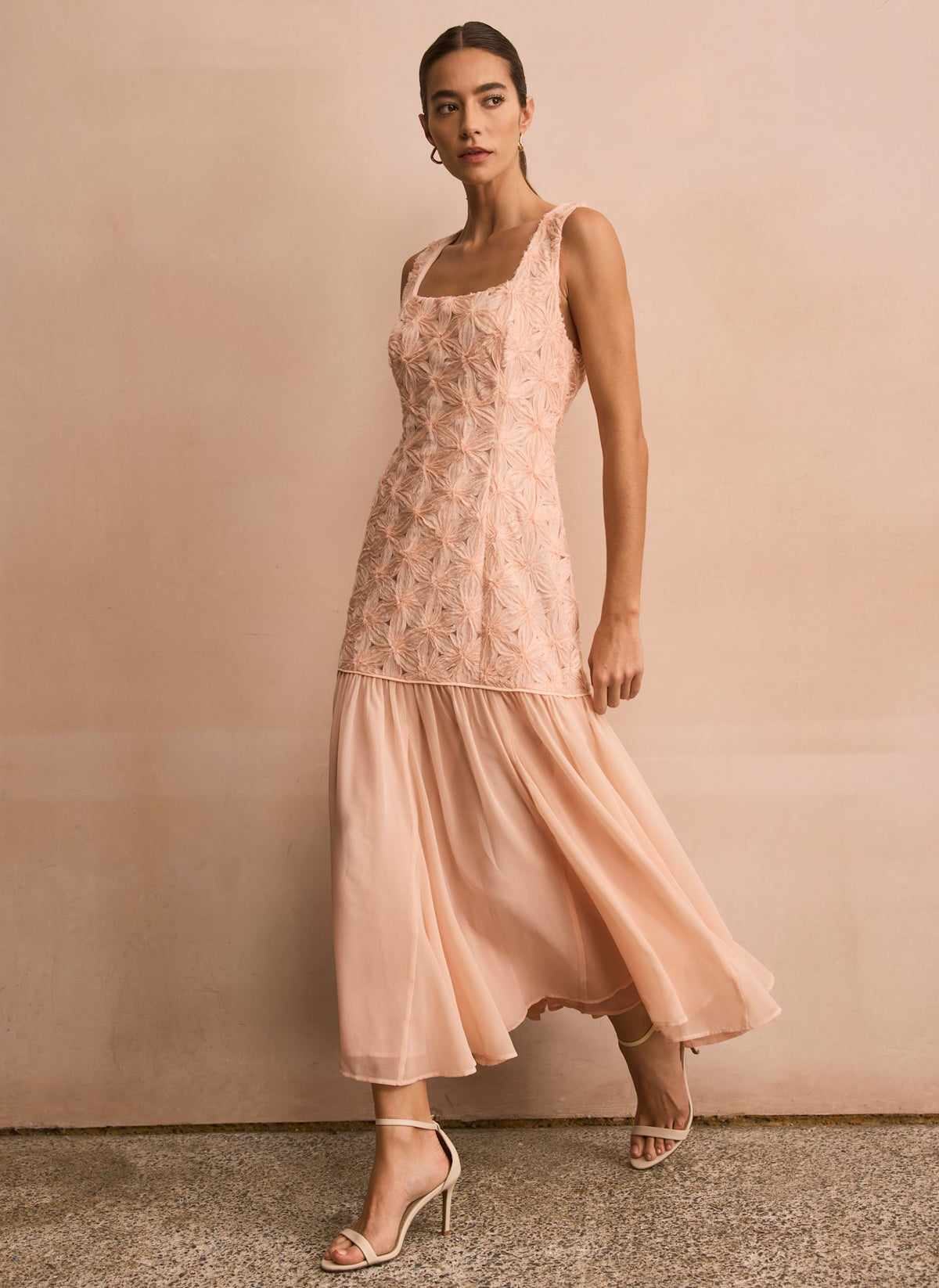 Pink Floral Texture Maxi Dress Mint Velvet Pink Floral Texture Maxi Dress Mint Velvet