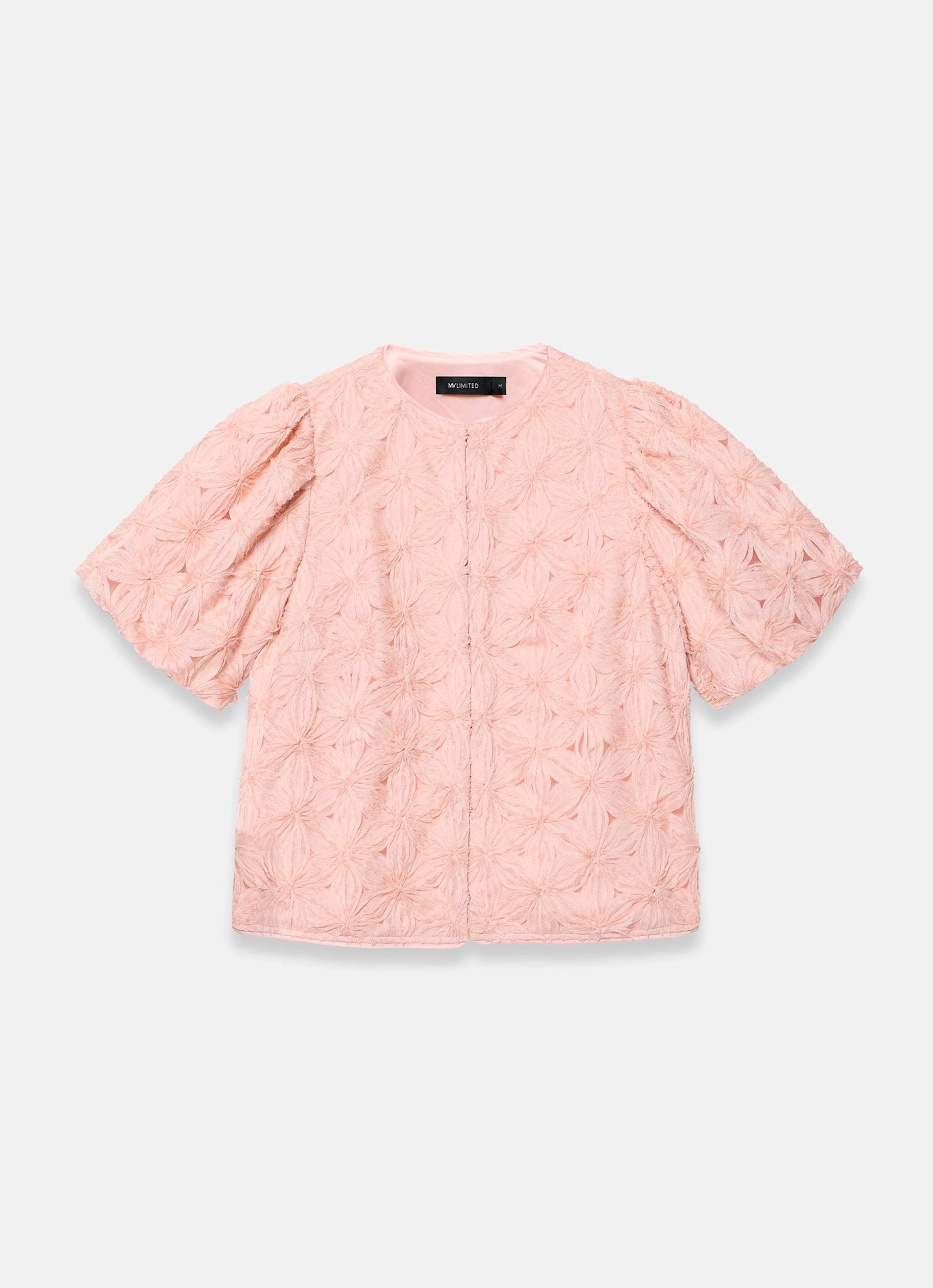 Pink Textured Puff Sleeve Blouse – Mint Velvet