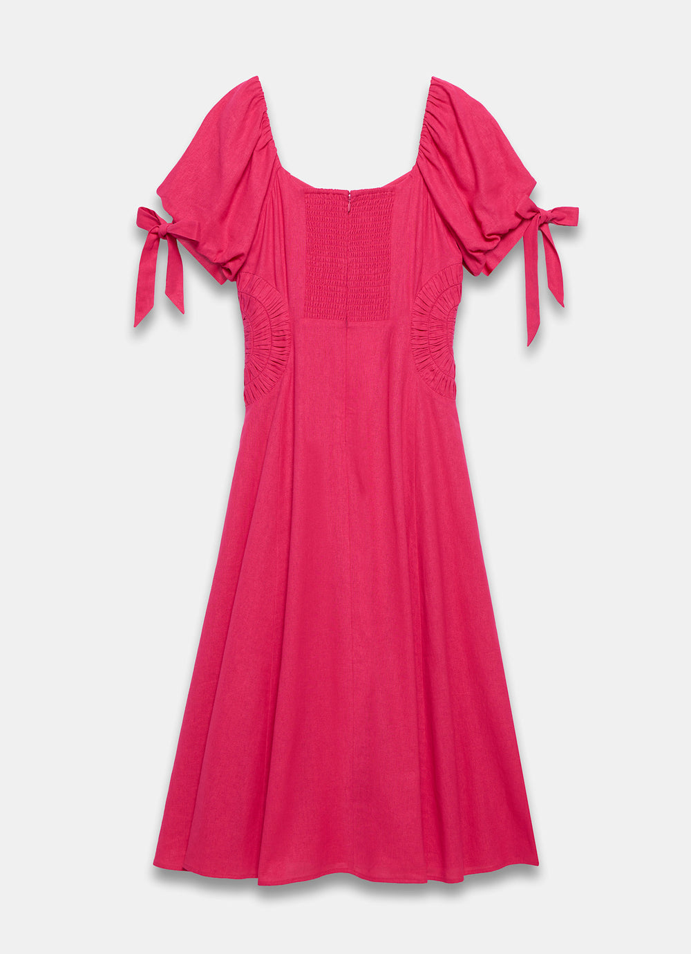Mint Velvet Pink Beige Blend Tie Detail Maxi Dress | Size 8 | Pink | Short Sleeve