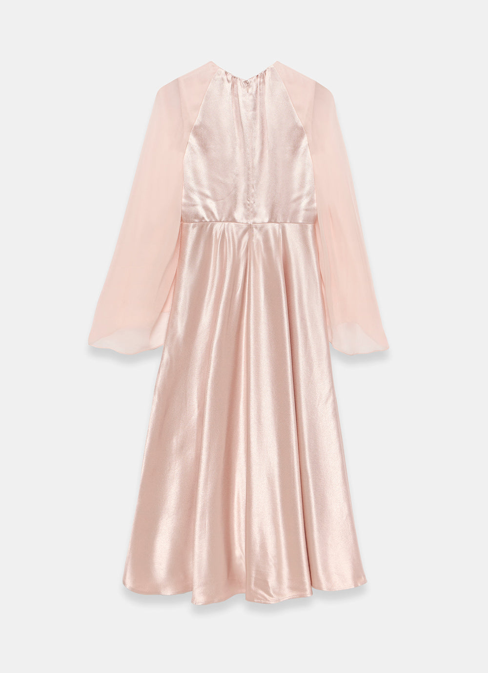 knee length dresses for ladies Pink Satin Cape Maxi Dress – Mint Velvet