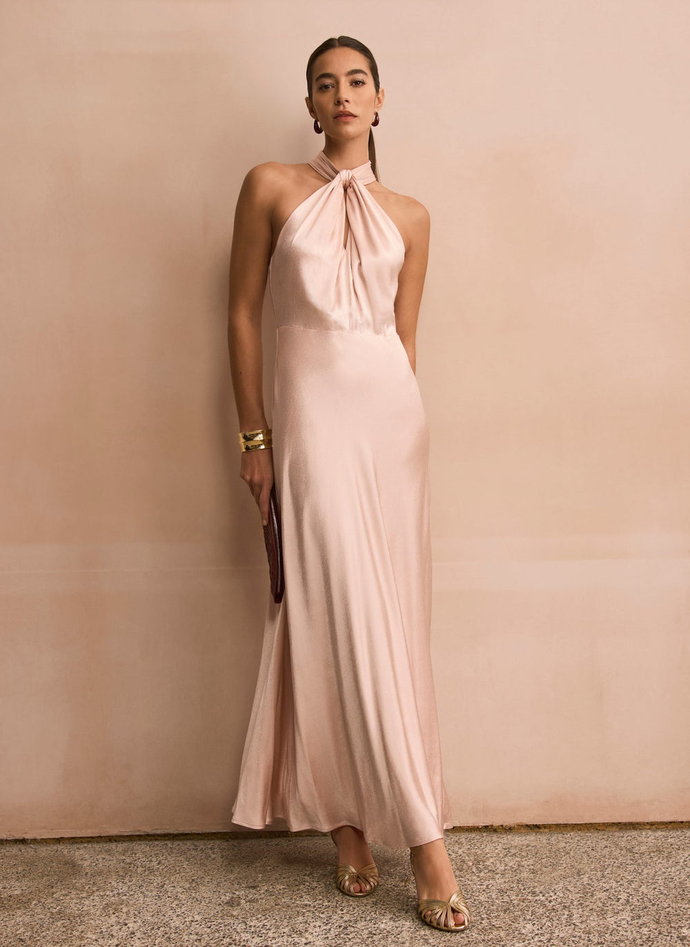 Mint Velvet Pink Satin Halter Maxi Dress | Size 12 | Pink | Sleeveless | Halter Neck Mint Velvet Pink Satin Halter Maxi Dress | Size 12 | Pink | Sleeveless | Halter Neck