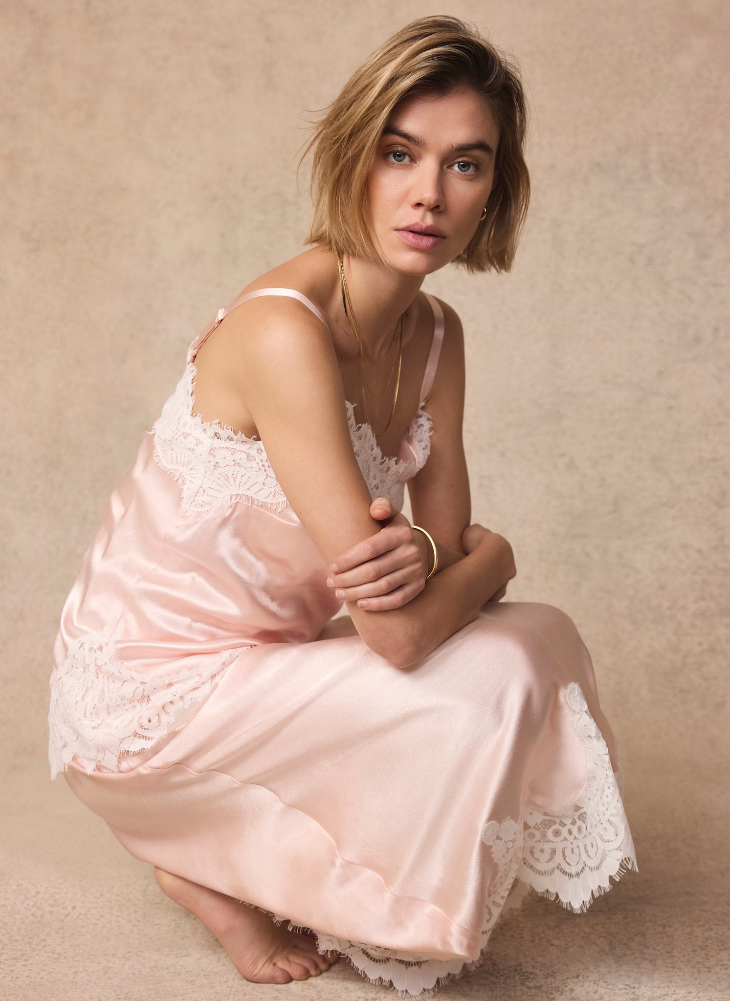 Pink Satin Lace Camisole Top – Mint Velvet