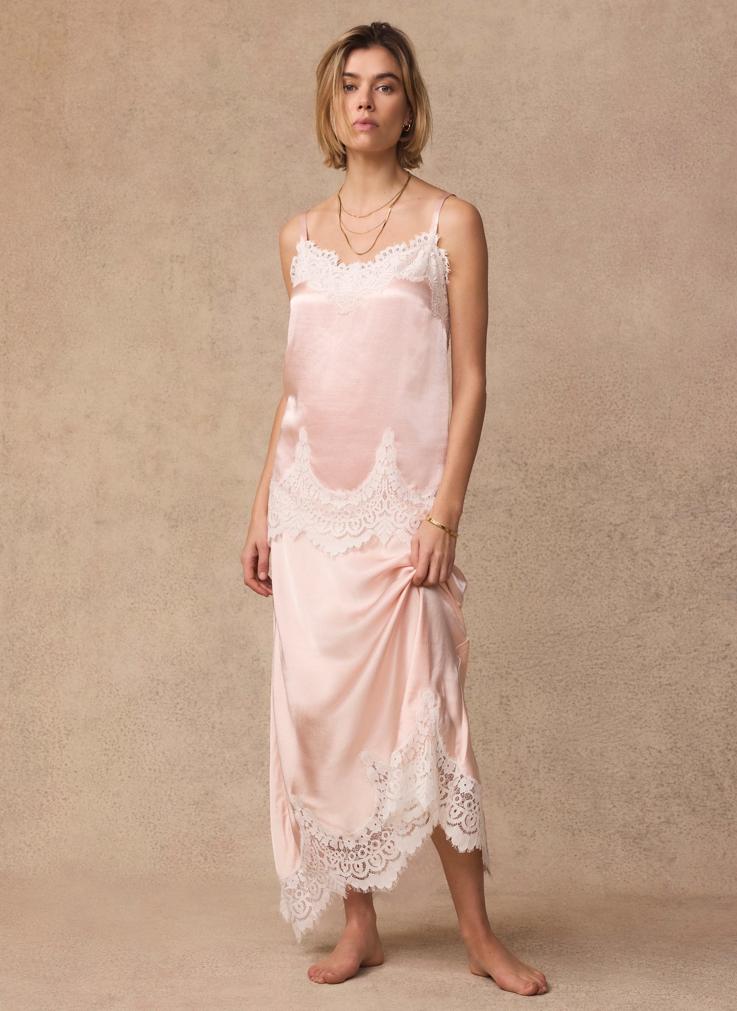 Pink Satin Camisole Top – Mint Velvet