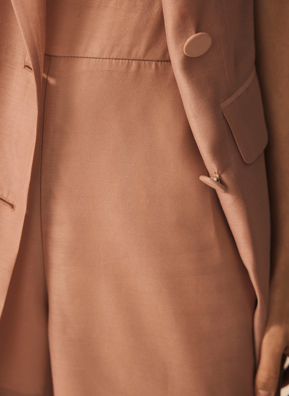 Pink Sheer Straight Trousers